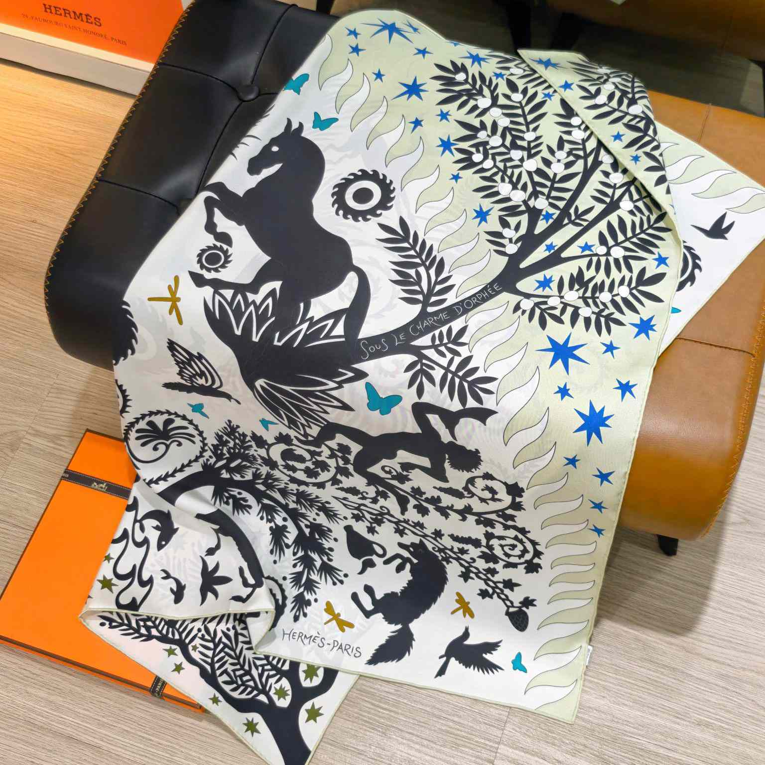 Hermes Sous le Charme D'Orphee Detail Scarf  - DopestKickz