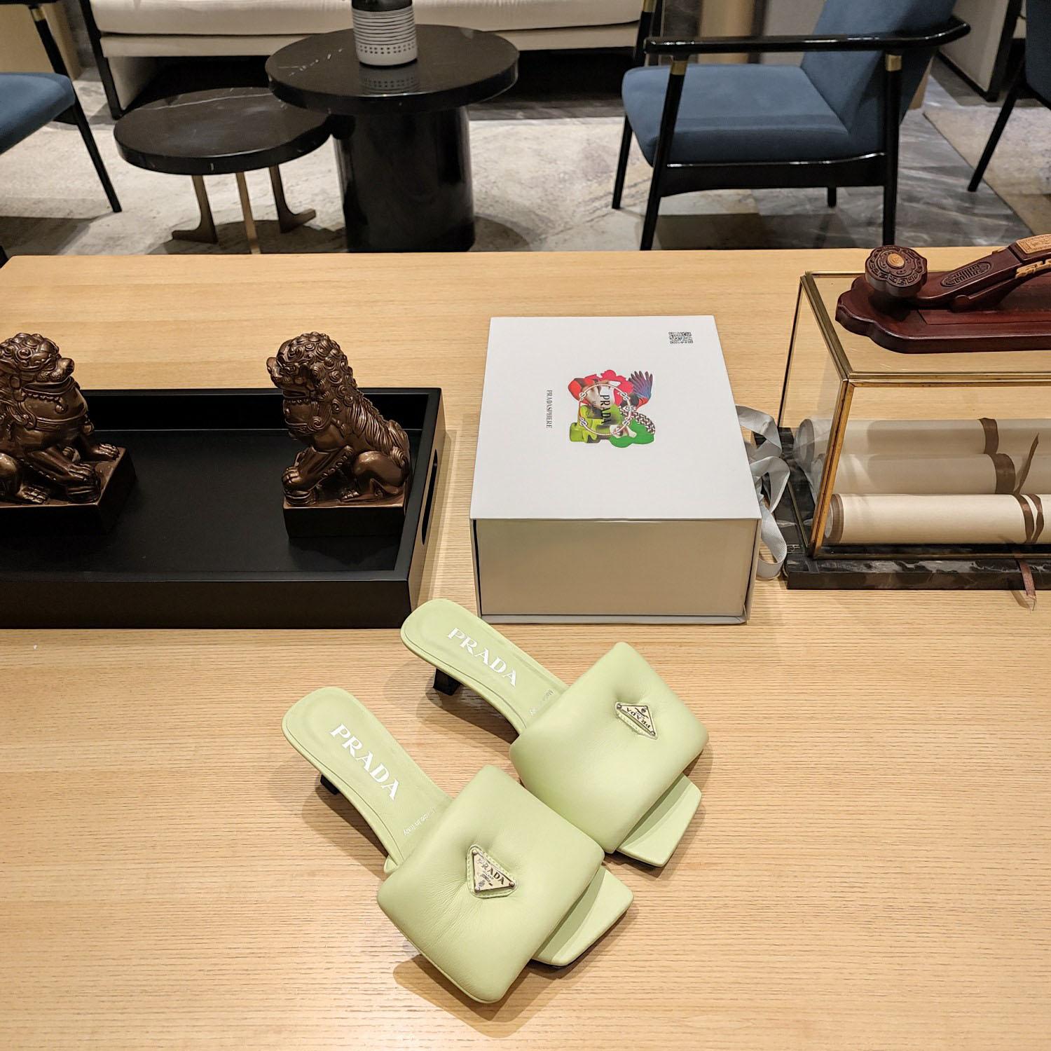 Prada Soft Padded Nappa Sandals - DopestKickz