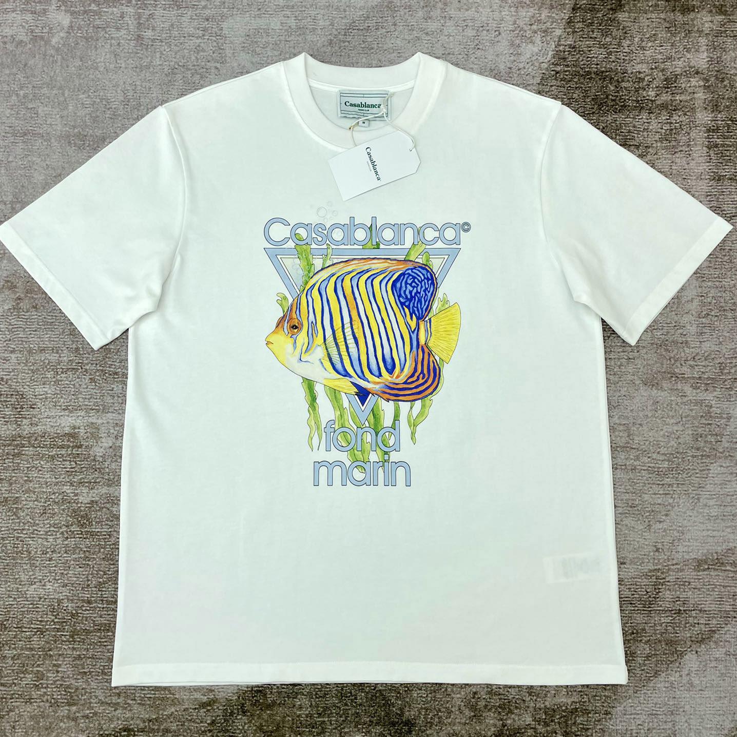 Casablanca Fond Marin T‑Shirt C493 - DopestKickz