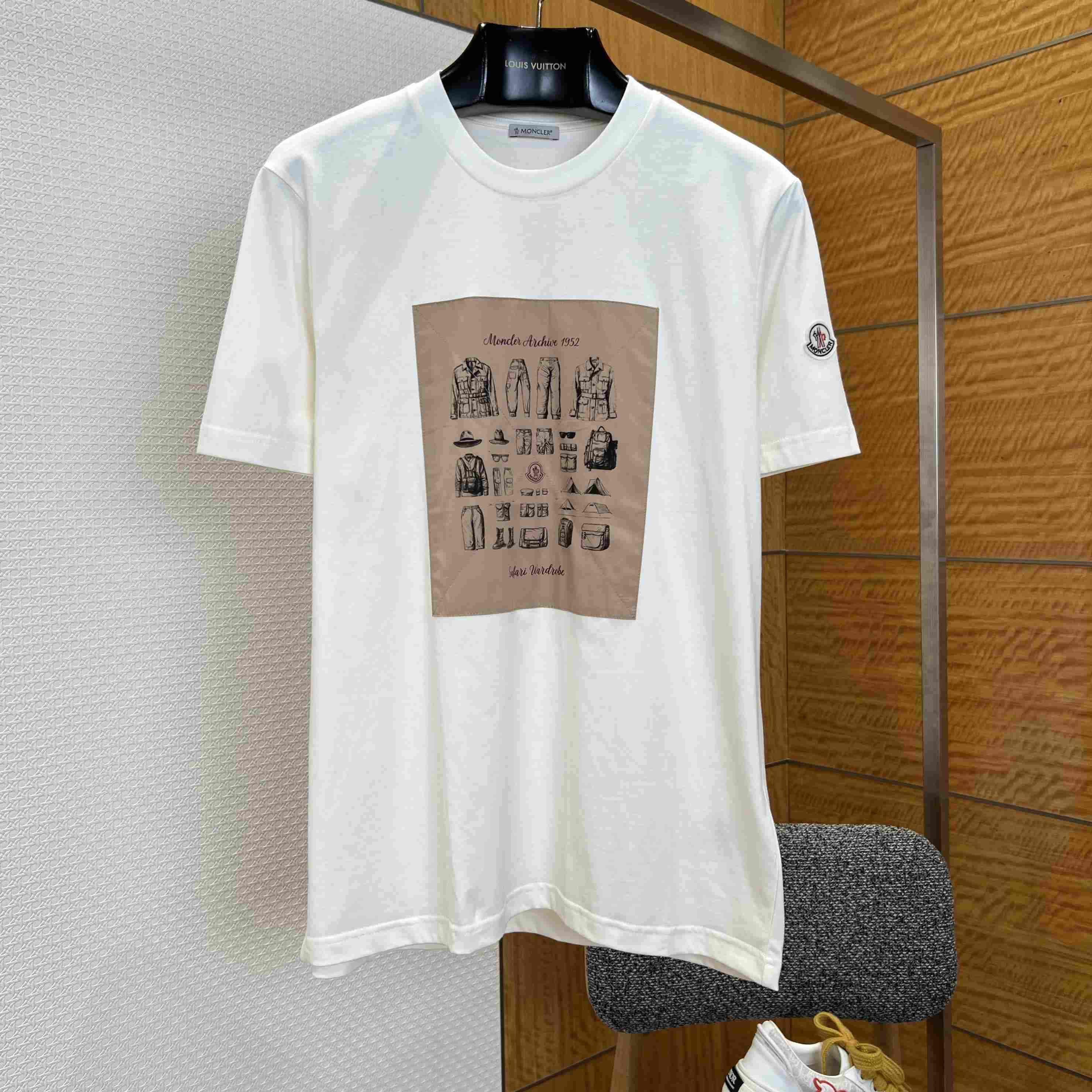 Moncler  Safari Wardrobe-Print Cotton T-Shirt - DopestKickz