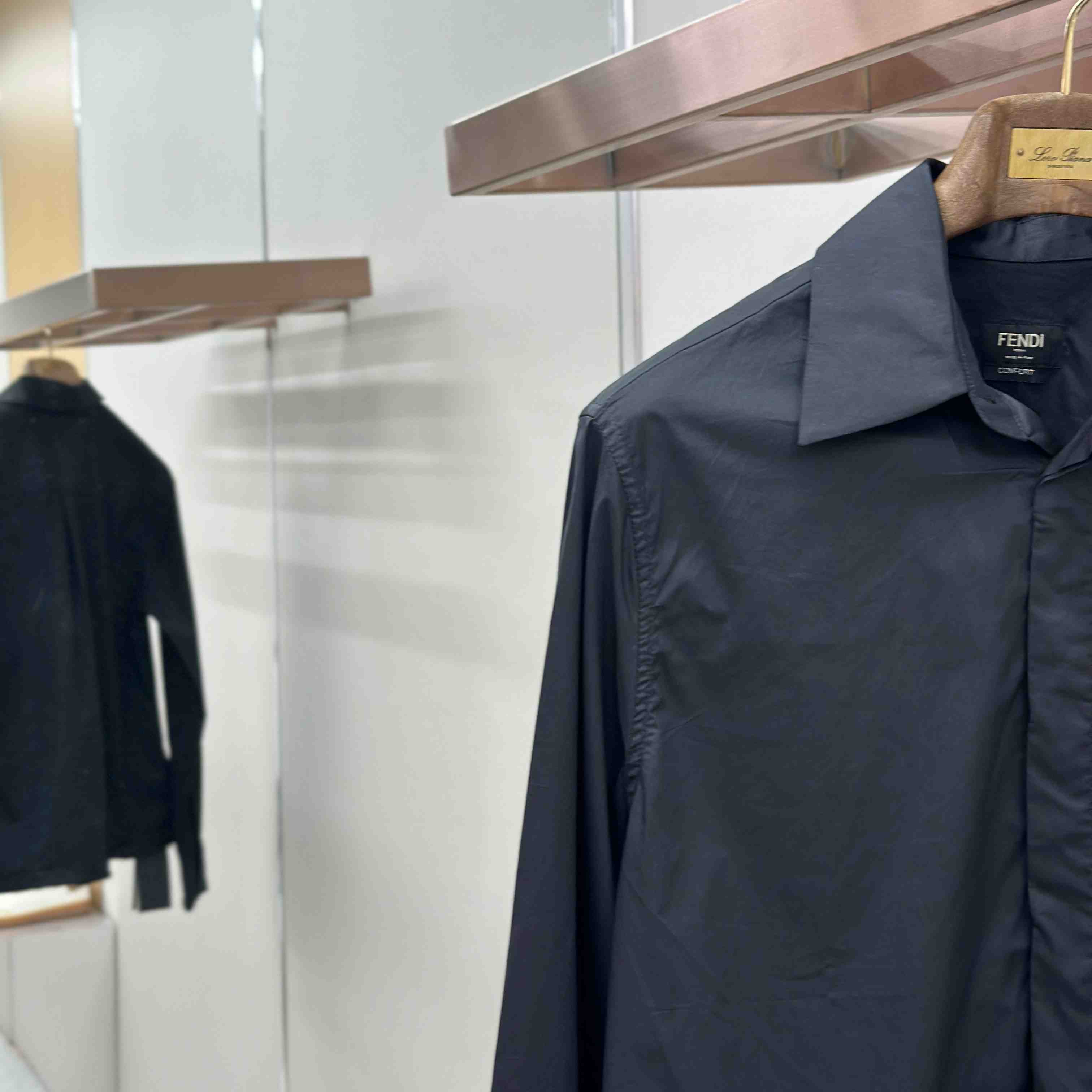 Fendi Black Poplin Shirt - DopestKickz
