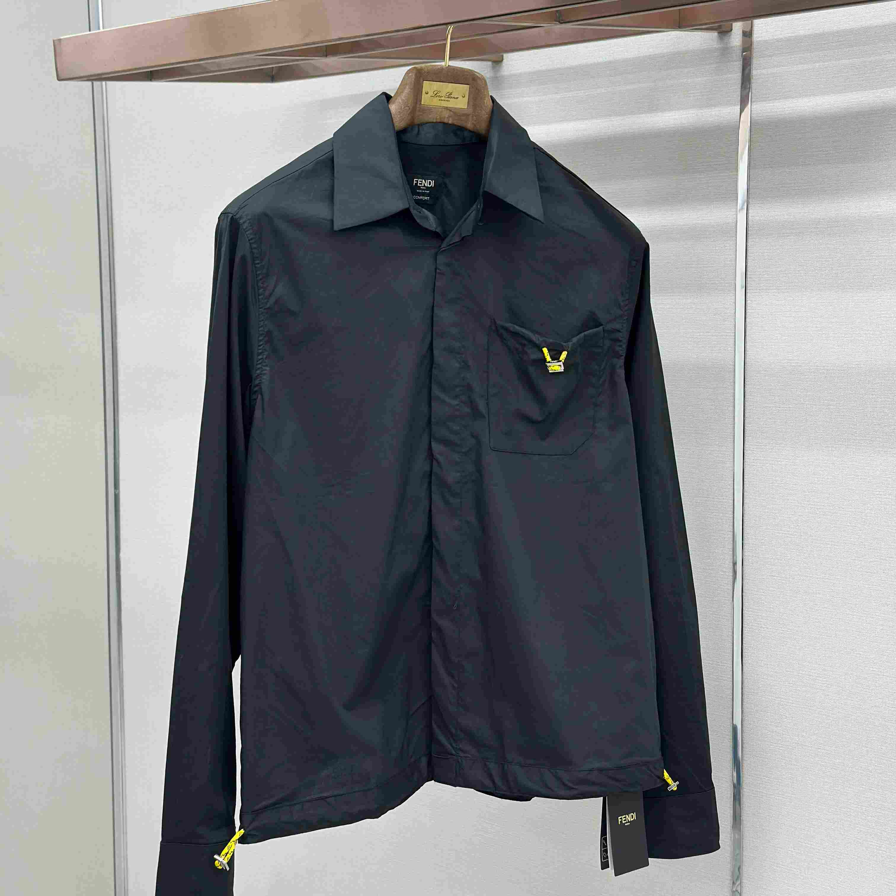Fendi Black Poplin Shirt - DopestKickz