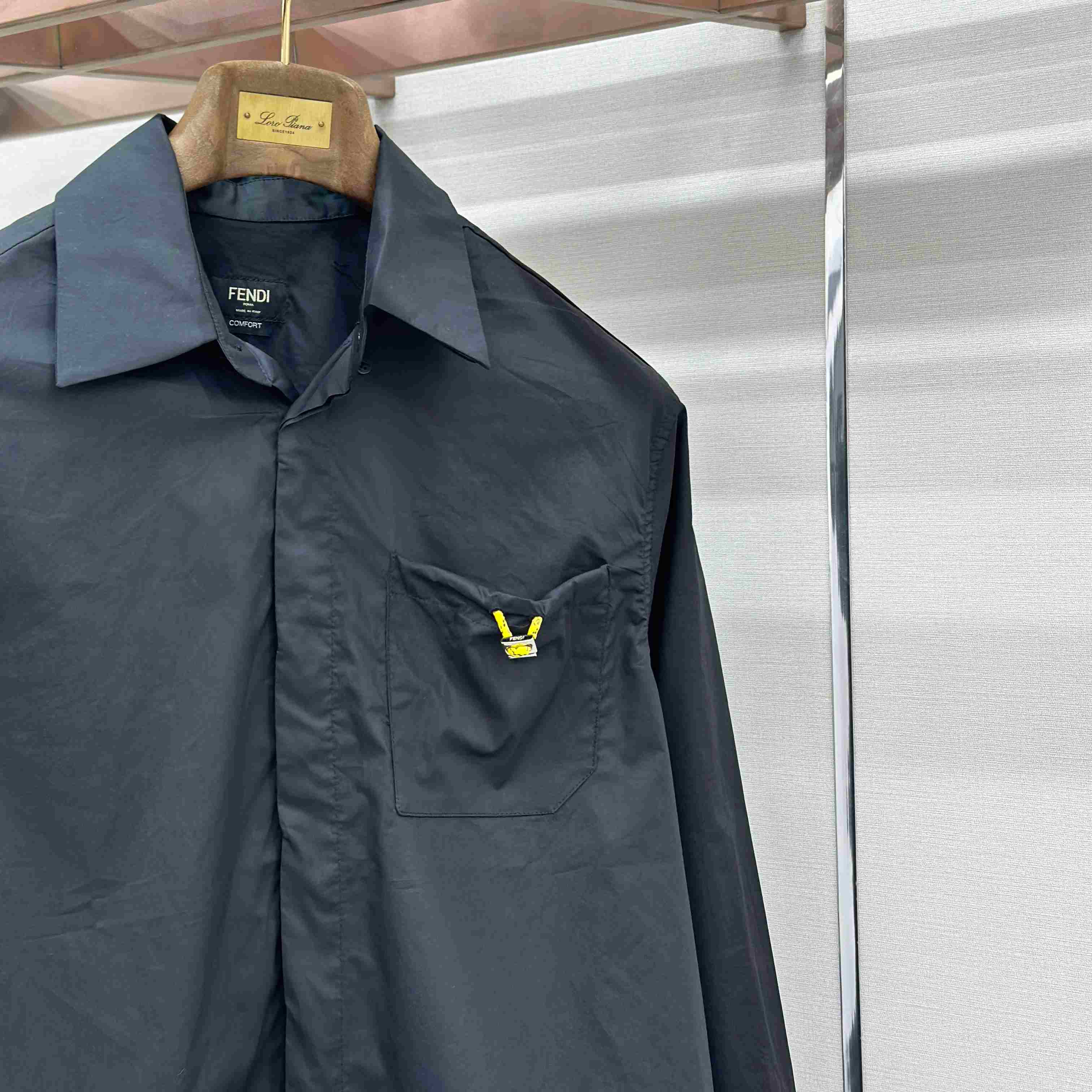 Fendi Black Poplin Shirt - DopestKickz