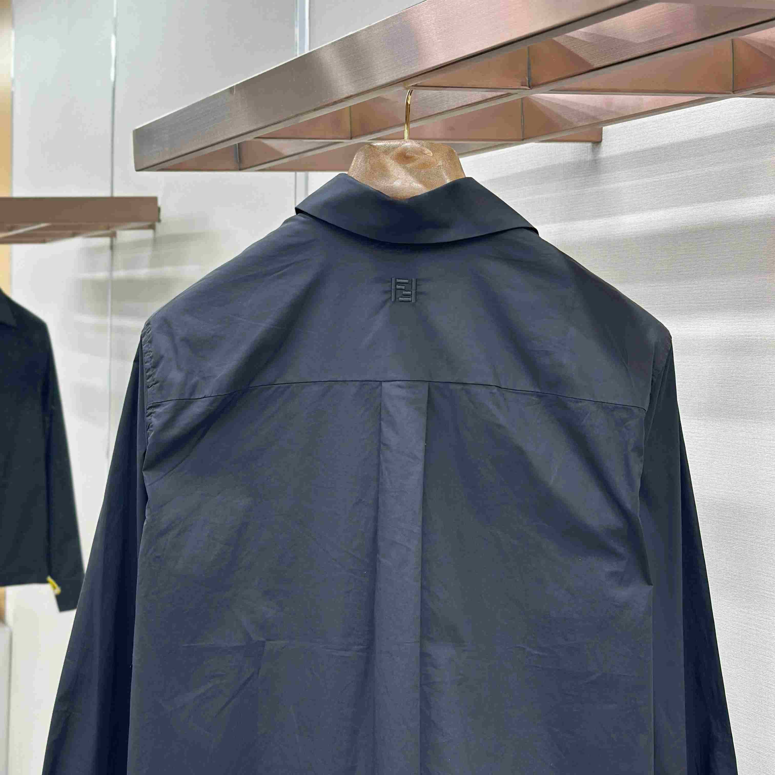 Fendi Black Poplin Shirt - DopestKickz