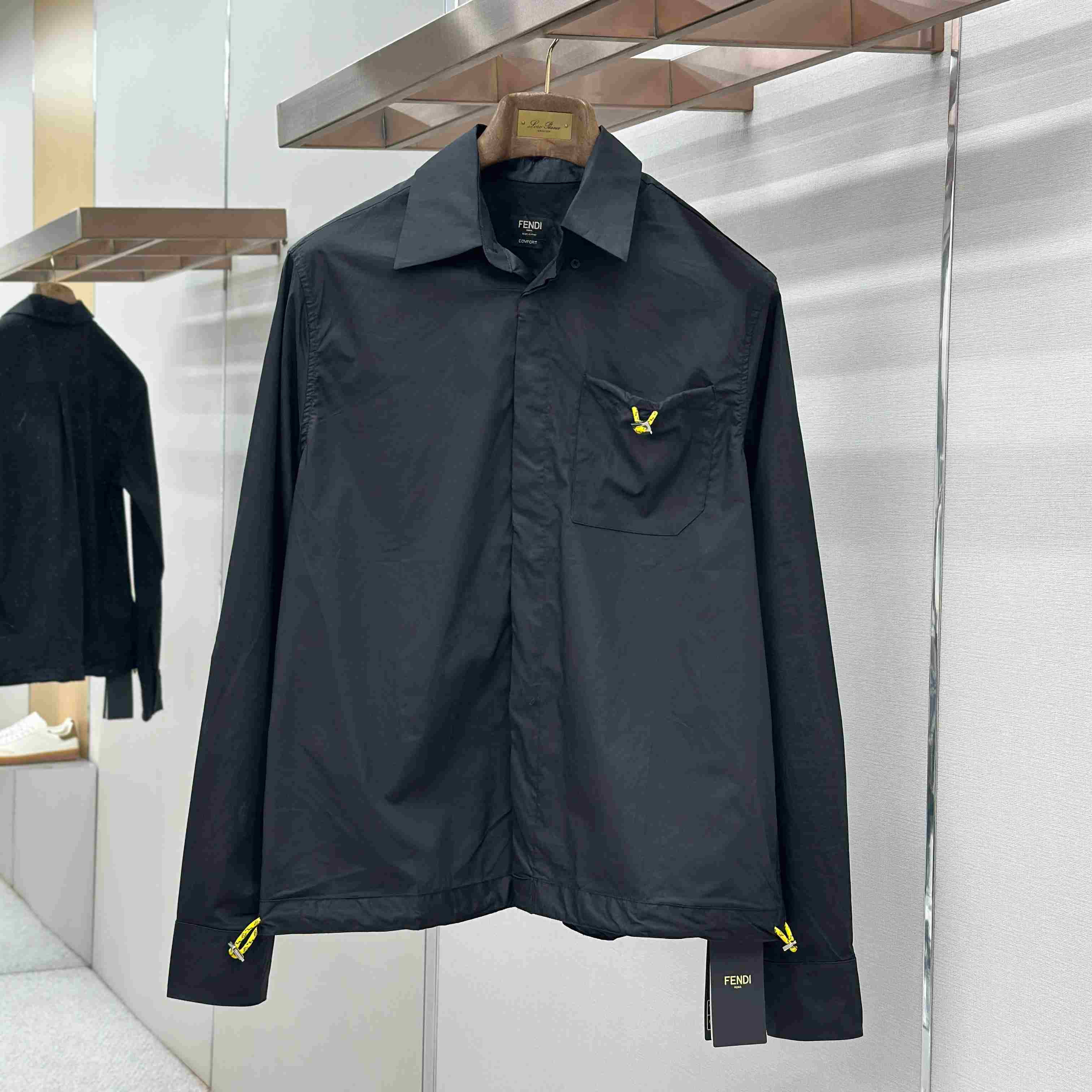 Fendi Black Poplin Shirt - DopestKickz