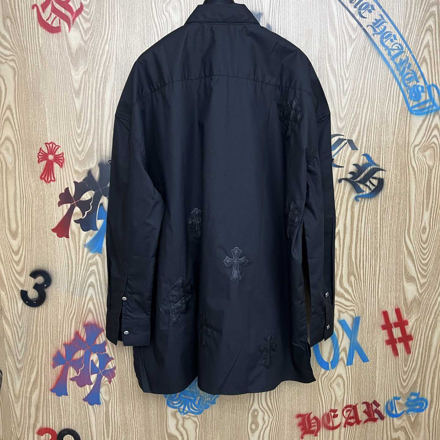 Chrome Hearts  Oversized Cross Patch Shirt - DopestKickz