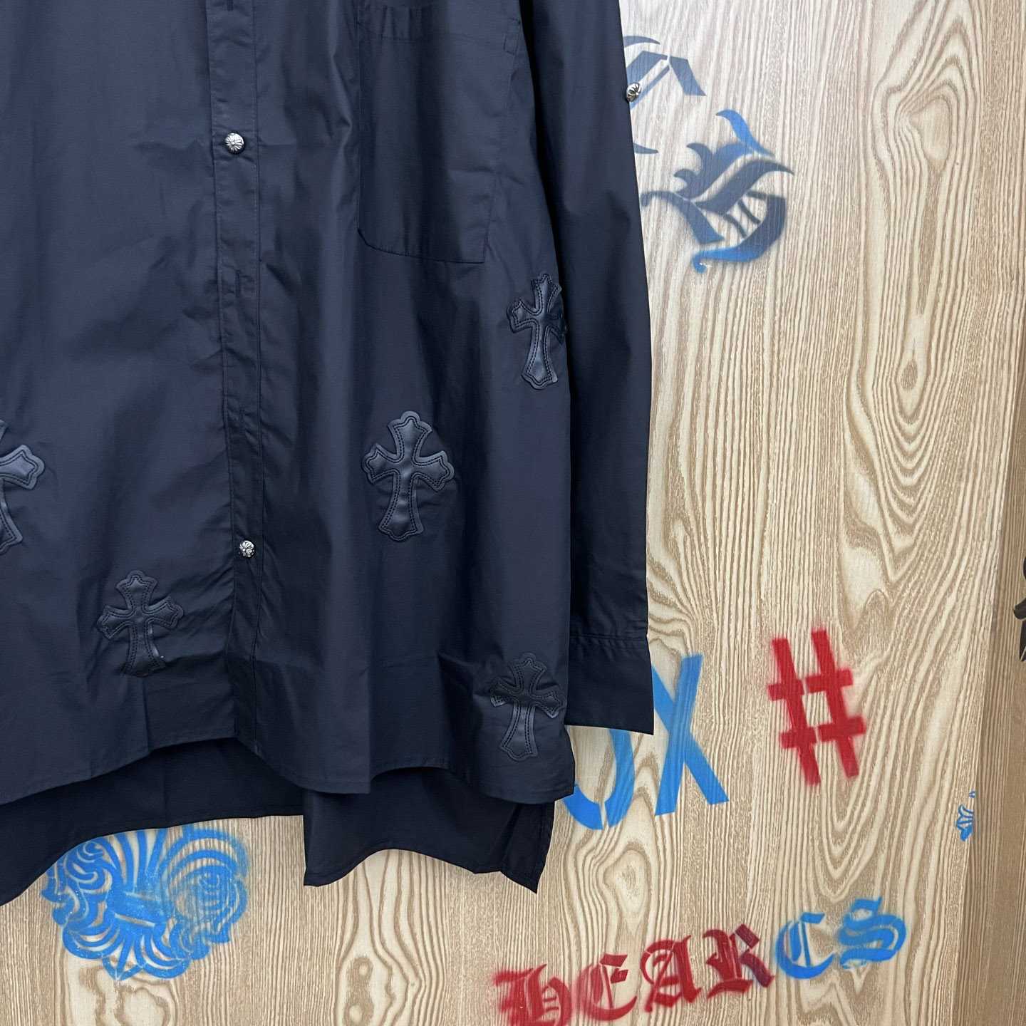 Chrome Hearts  Oversized Cross Patch Shirt - DopestKickz
