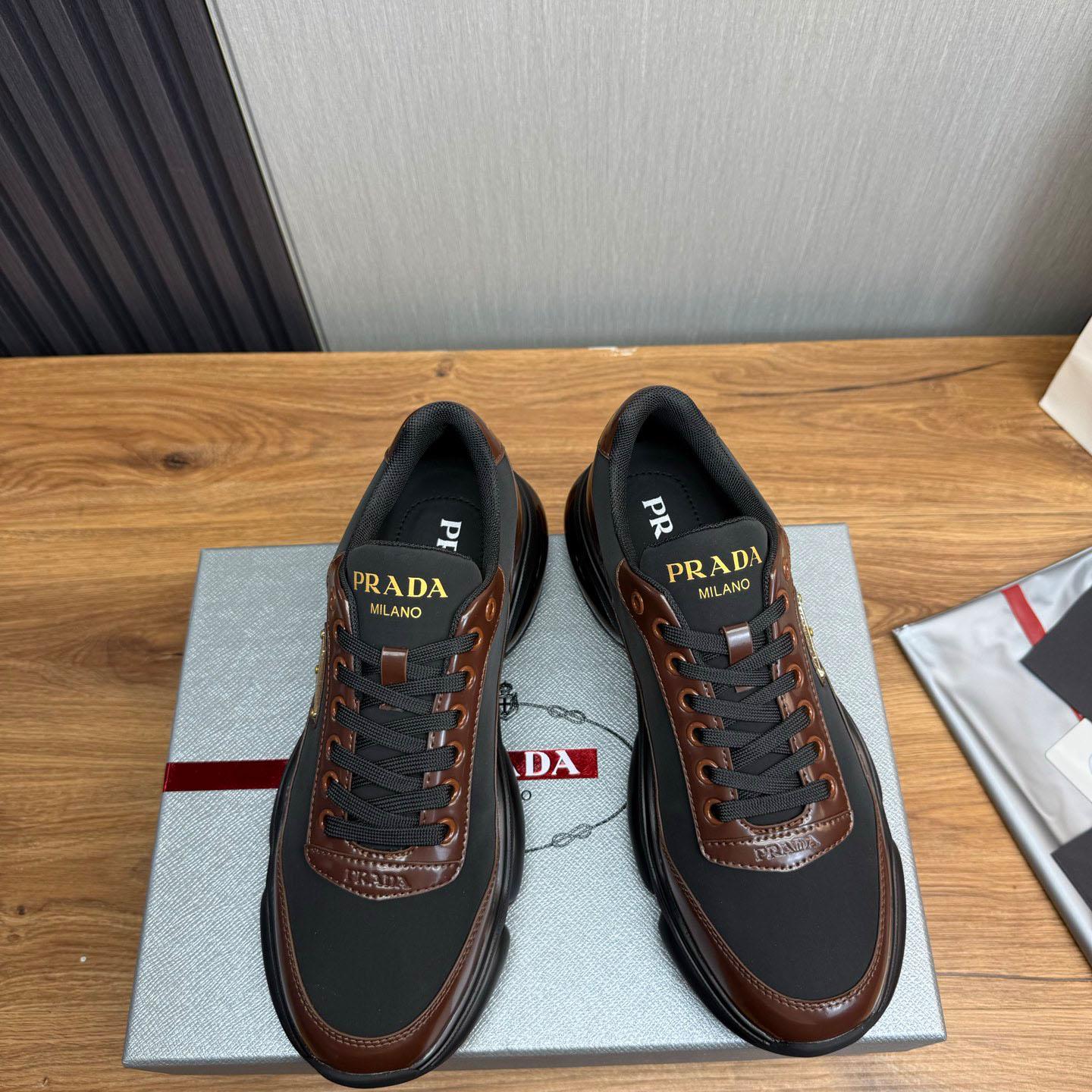 Prada Leather Sneakers - DopestKickz