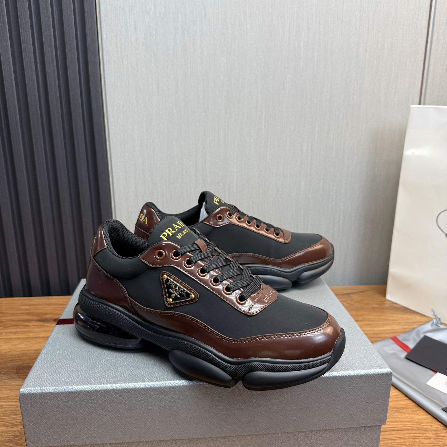 Prada Leather Sneakers - DopestKickz