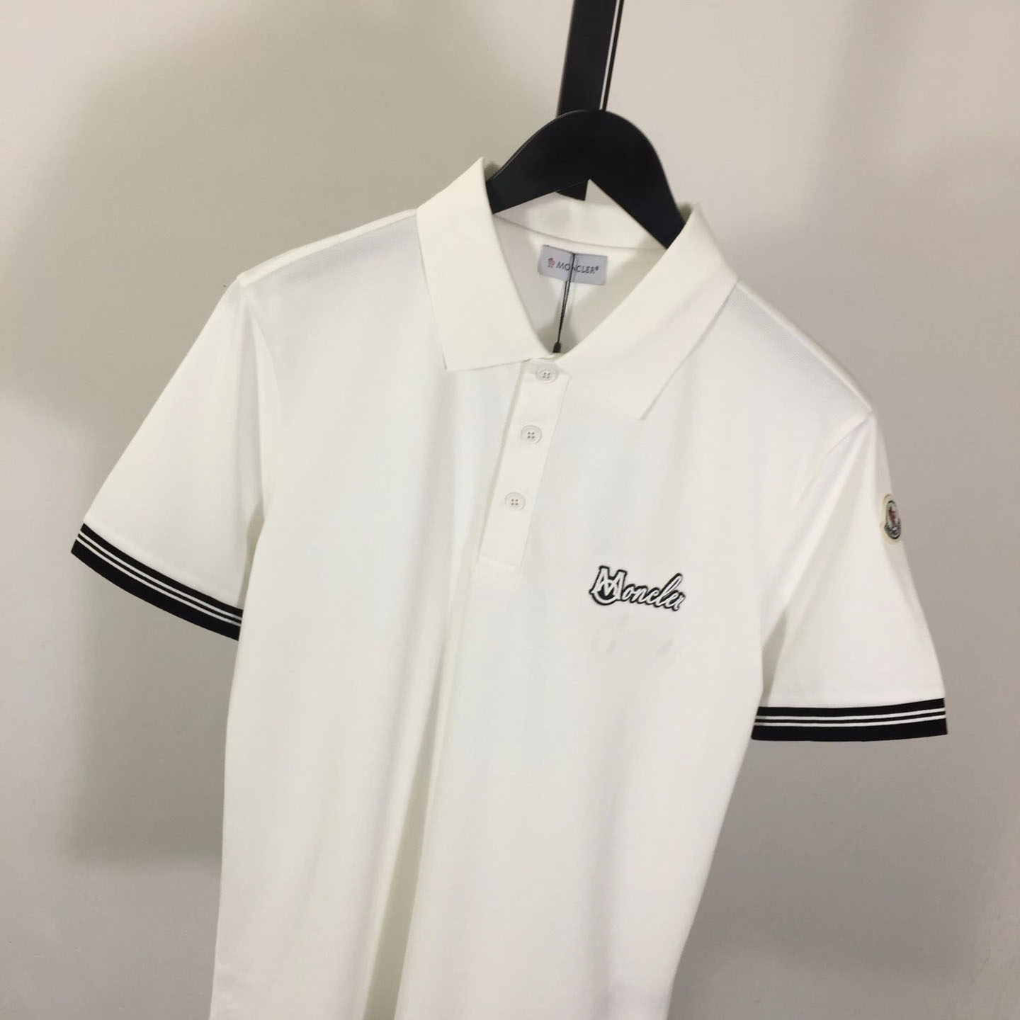 Moncler Logo-Embroidered Cotton Polo Shirt - DopestKickz
