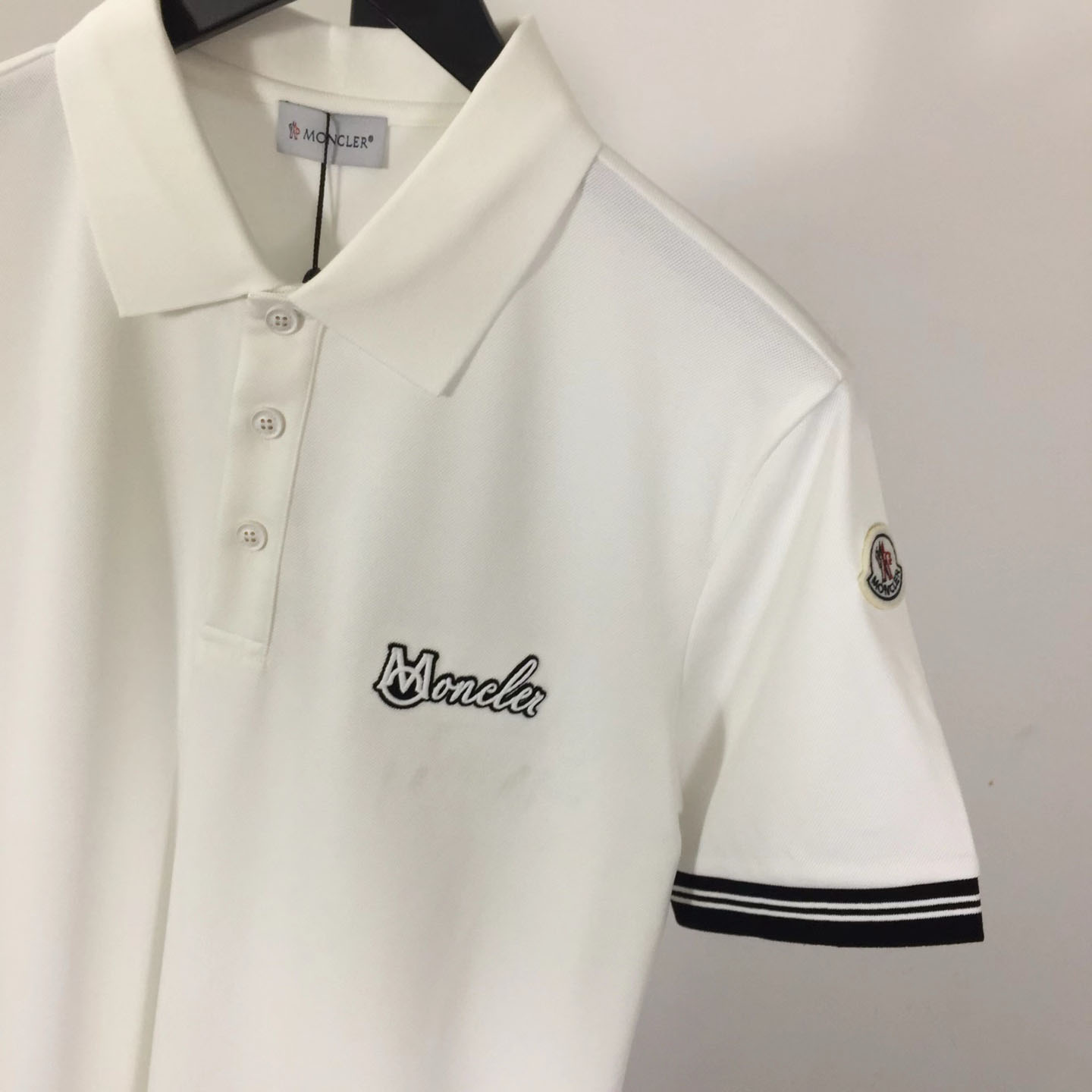 Moncler Logo-Embroidered Cotton Polo Shirt - DopestKickz