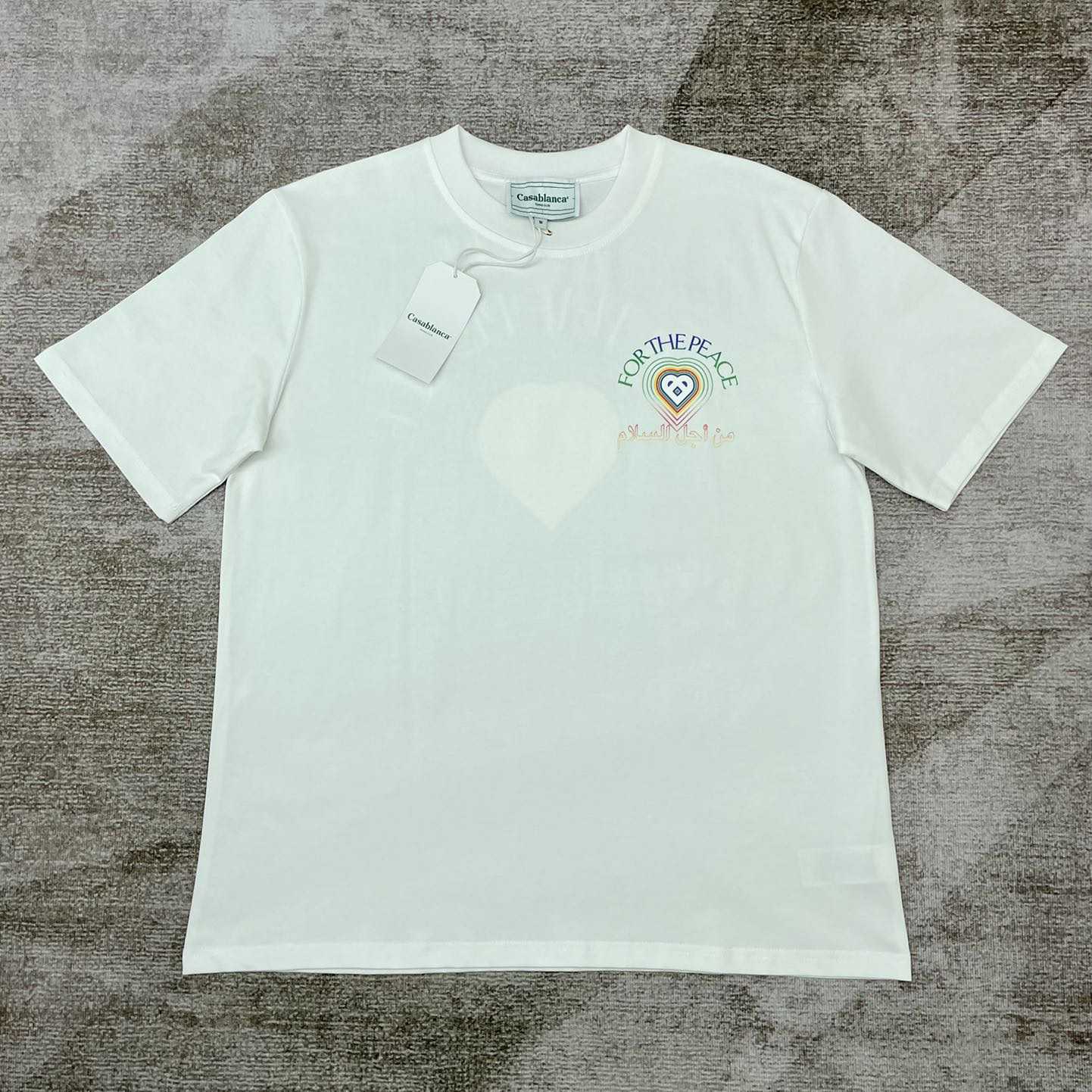Casablanca For The Peace Gradient Printed T-Shirt 'White' CA5073 - DopestKickz