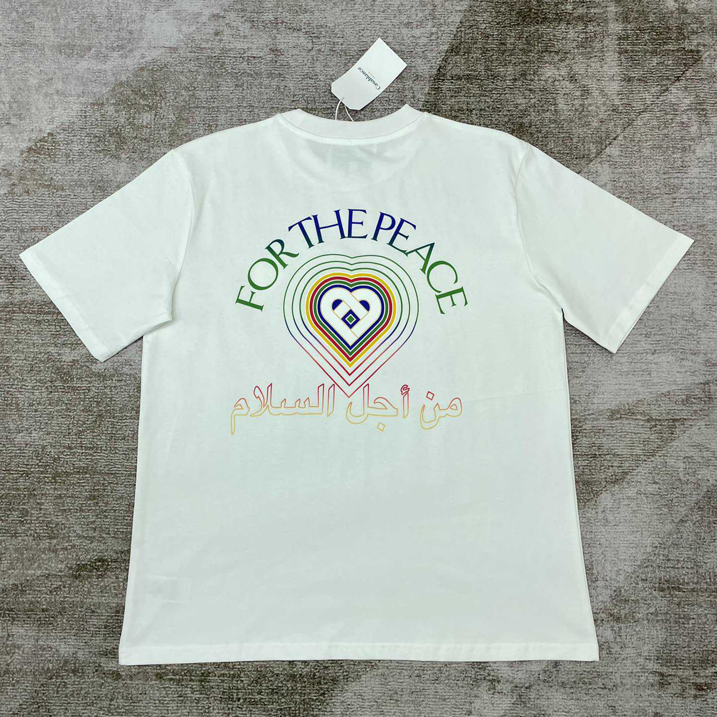 Casablanca For The Peace Gradient Printed T-Shirt 'White' CA5073 - DopestKickz