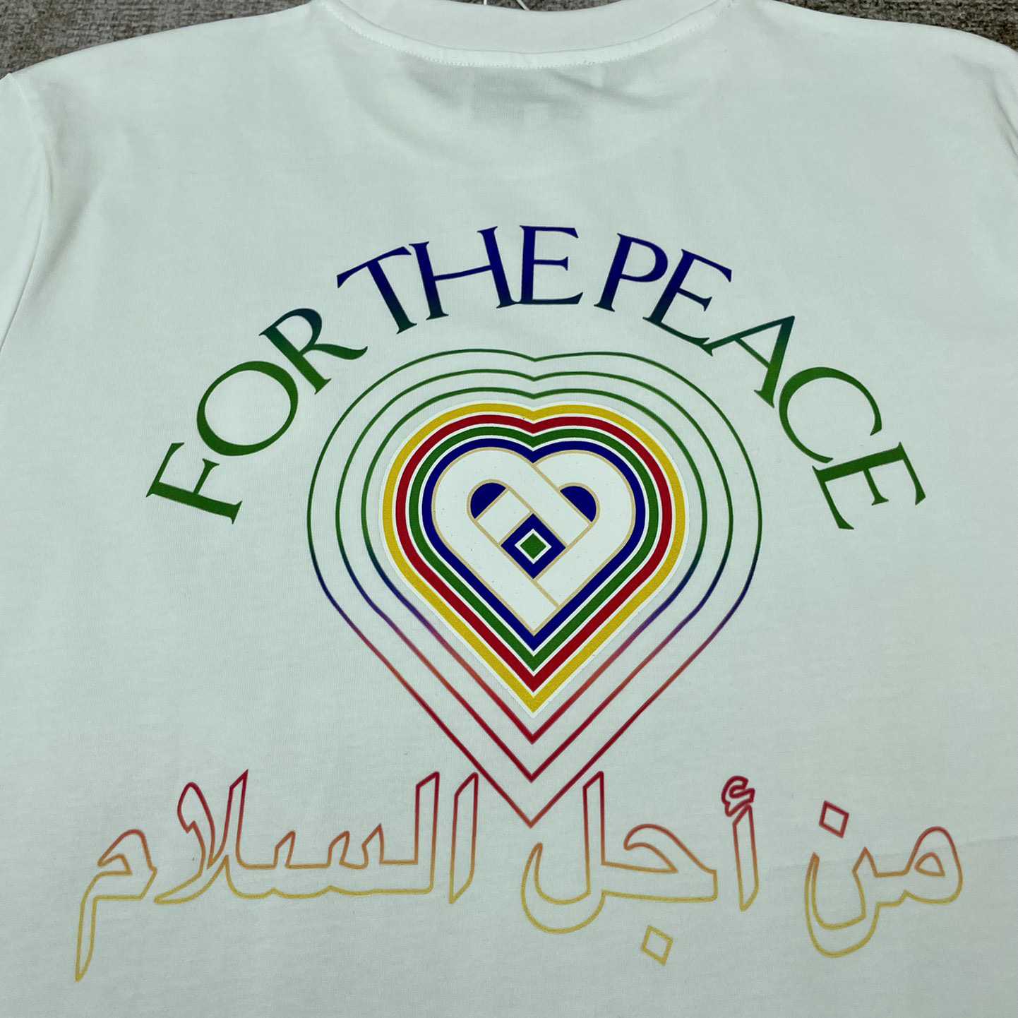 Casablanca For The Peace Gradient Printed T-Shirt 'White' CA5073 - DopestKickz