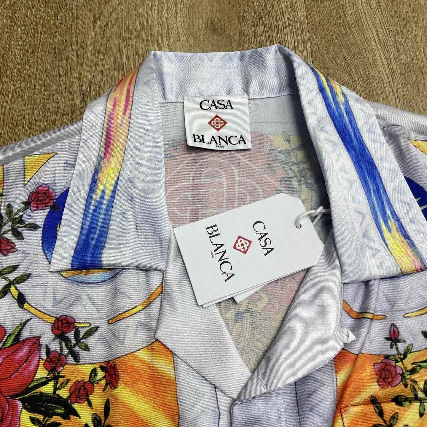 Casablanca La Tornade De Rose Short Sleeve Silk Shirt CA3542 - DopestKickz
