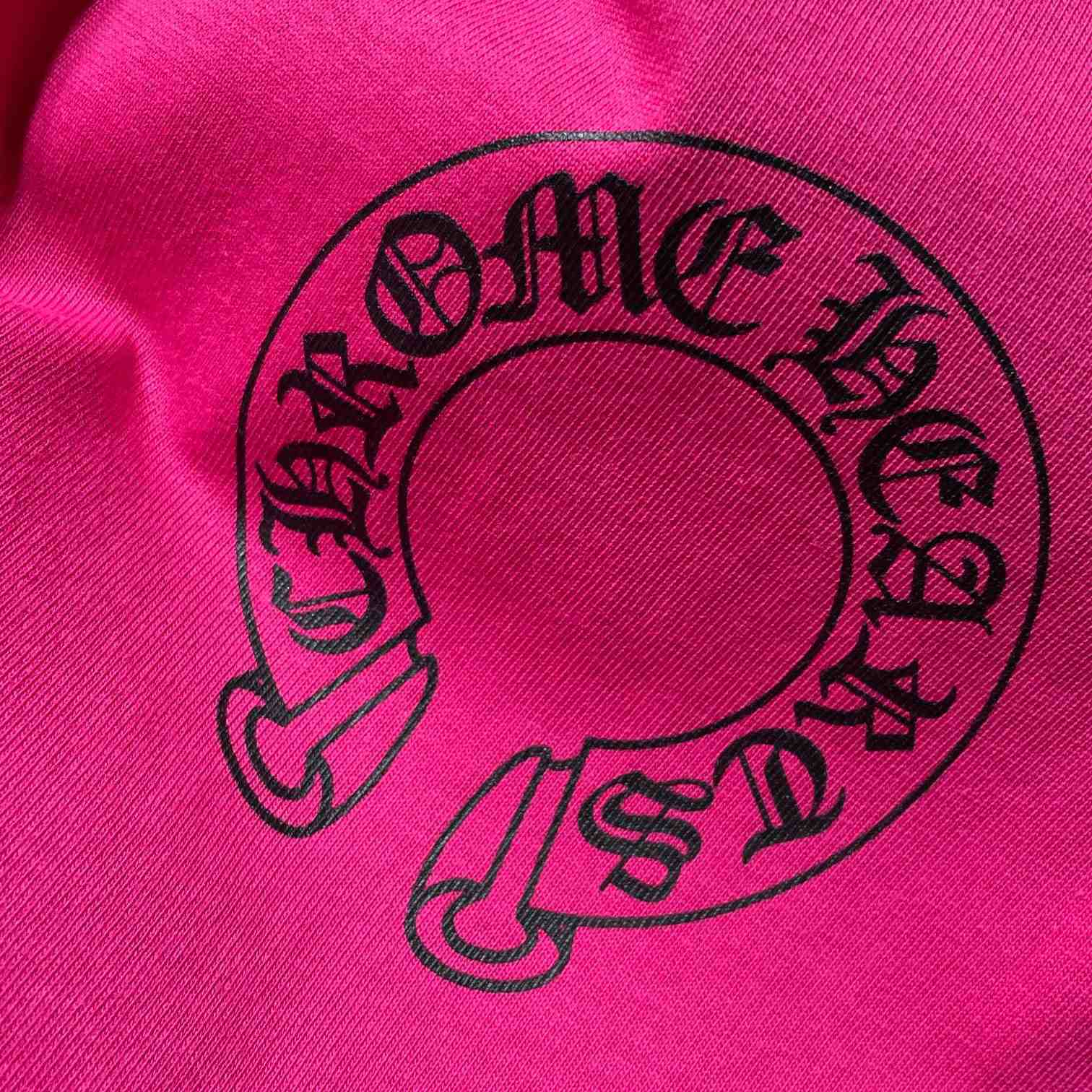 Chrome Hearts  Pink And Black Baseball Tee - DopestKickz