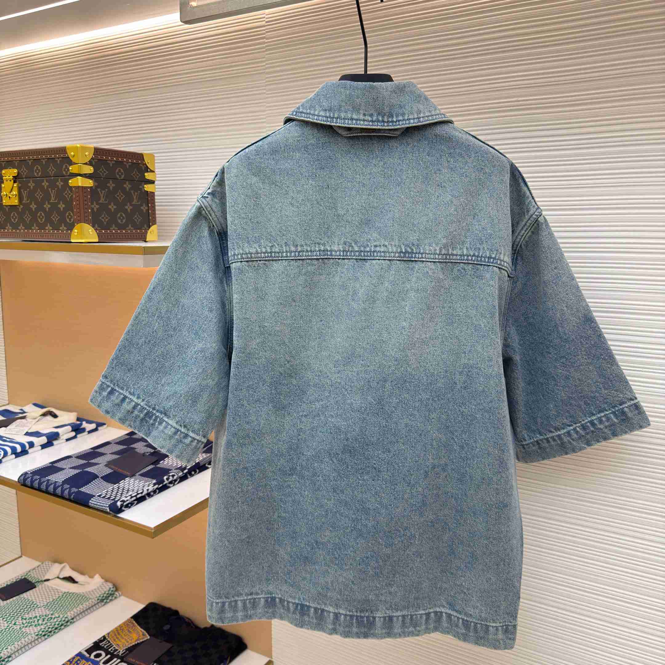 Louis Vuitton Short Sleeve Denim Workwear Shirt - DopestKickz