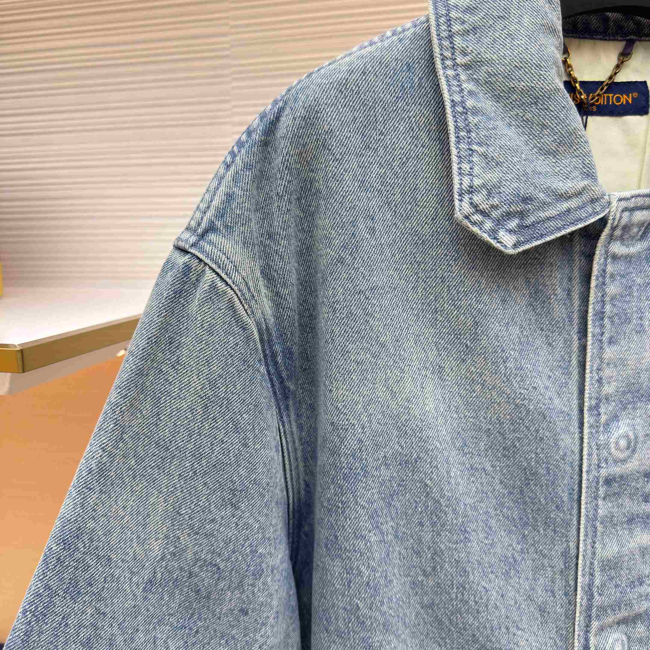 Louis Vuitton Short Sleeve Denim Workwear Shirt - DopestKickz