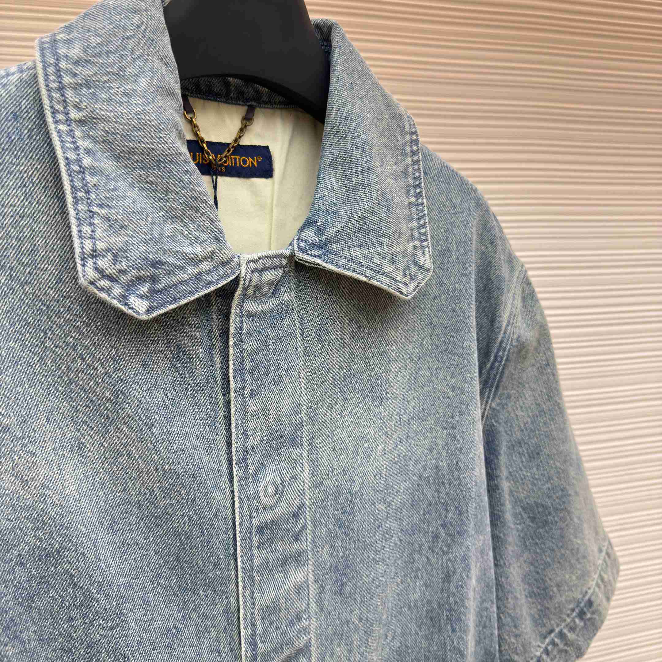 Louis Vuitton Short Sleeve Denim Workwear Shirt - DopestKickz