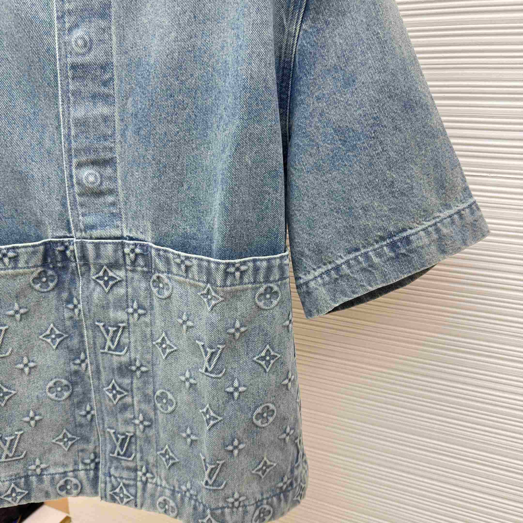 Louis Vuitton Short Sleeve Denim Workwear Shirt - DopestKickz