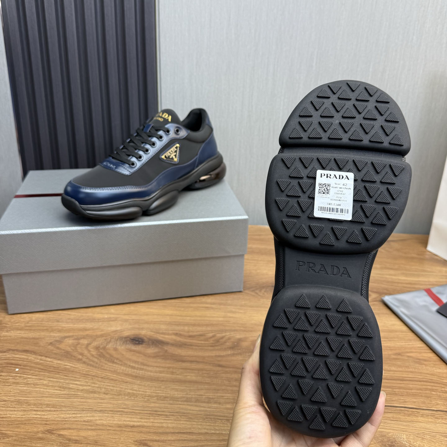 Prada Leather Sneakers - DopestKickz