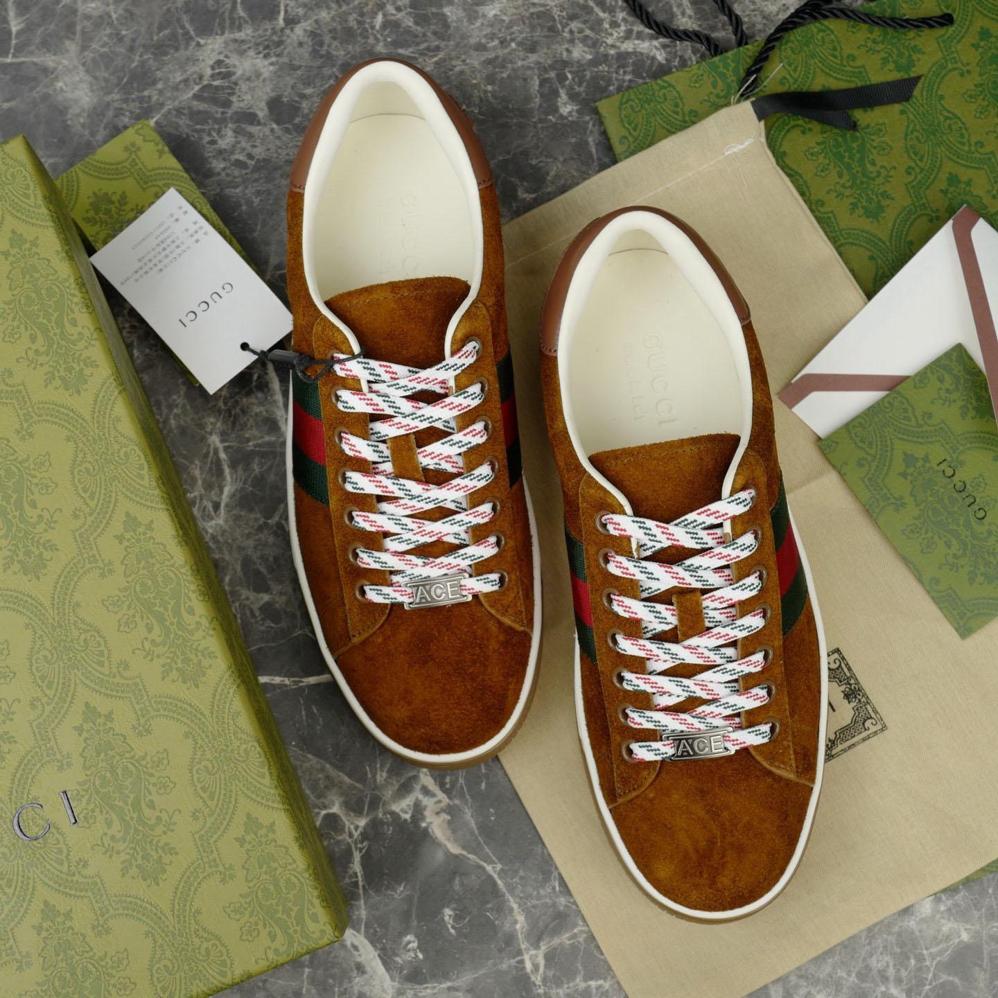 Gucci Ace Sneaker With Web - DopestKickz