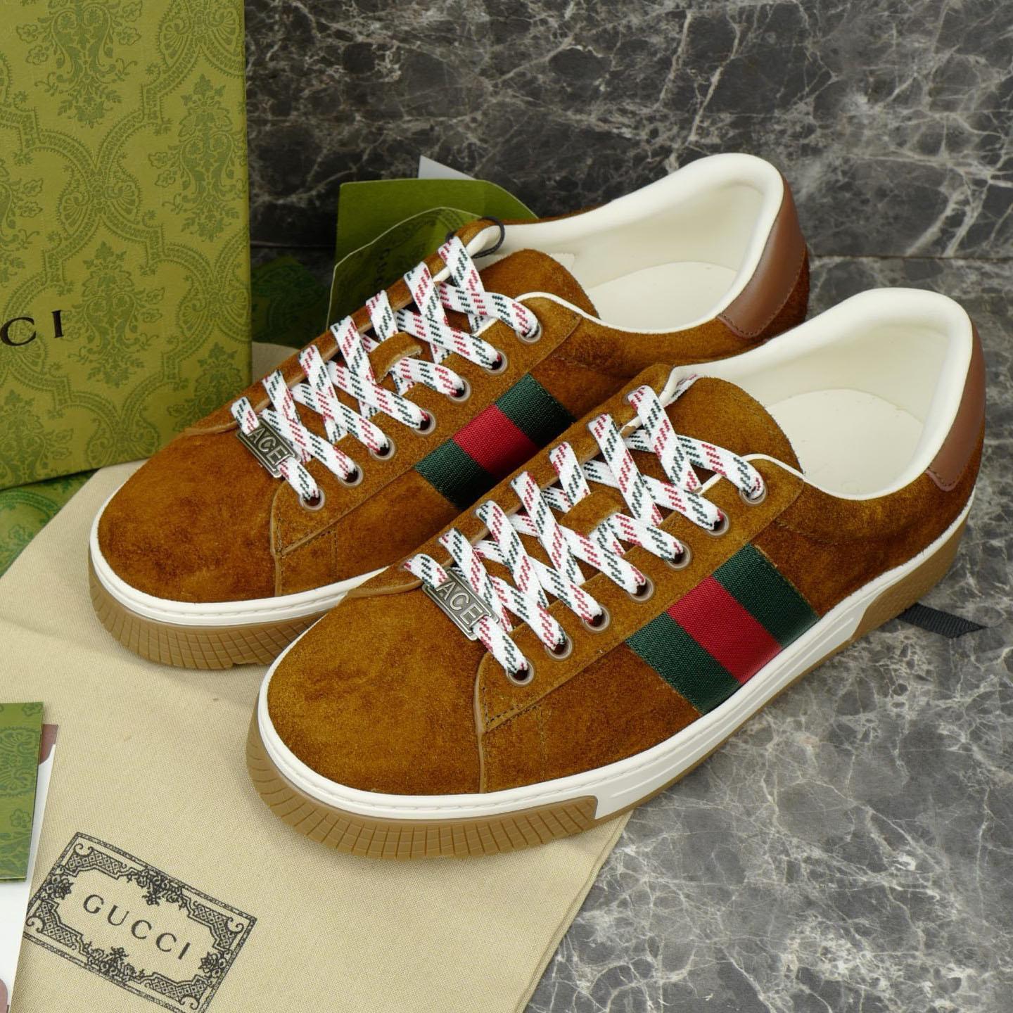 Gucci Ace Sneaker With Web - DopestKickz