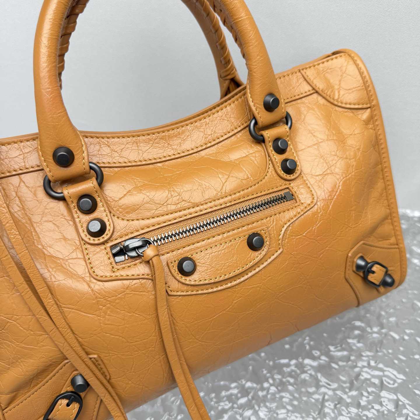 Balenciaga  Le City Bag Small In Camel - DopestKickz