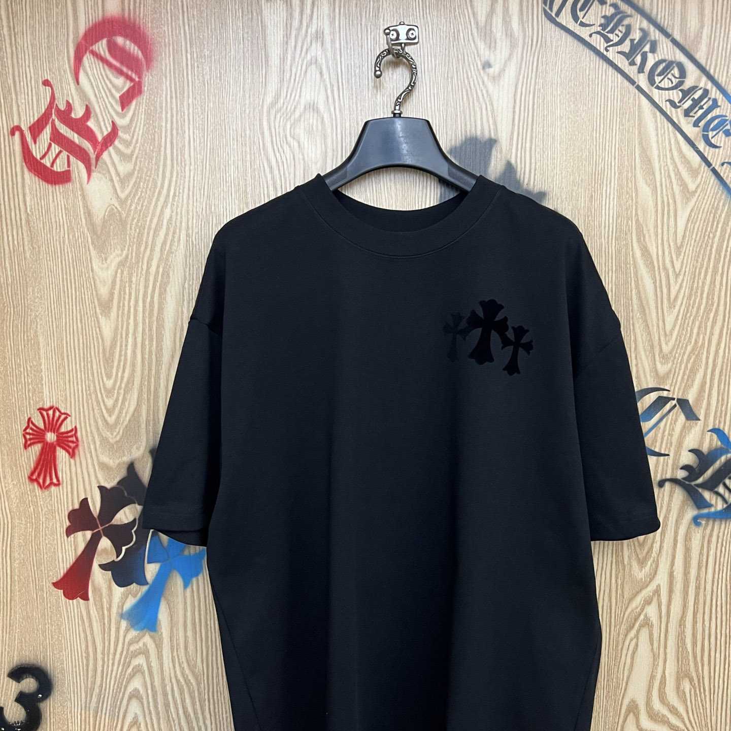 Chrome Hearts Triple Cross T-Shirt 'Black' - DopestKickz