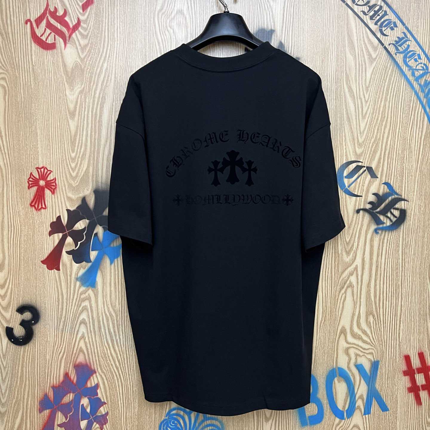 Chrome Hearts Triple Cross T-Shirt 'Black' - DopestKickz