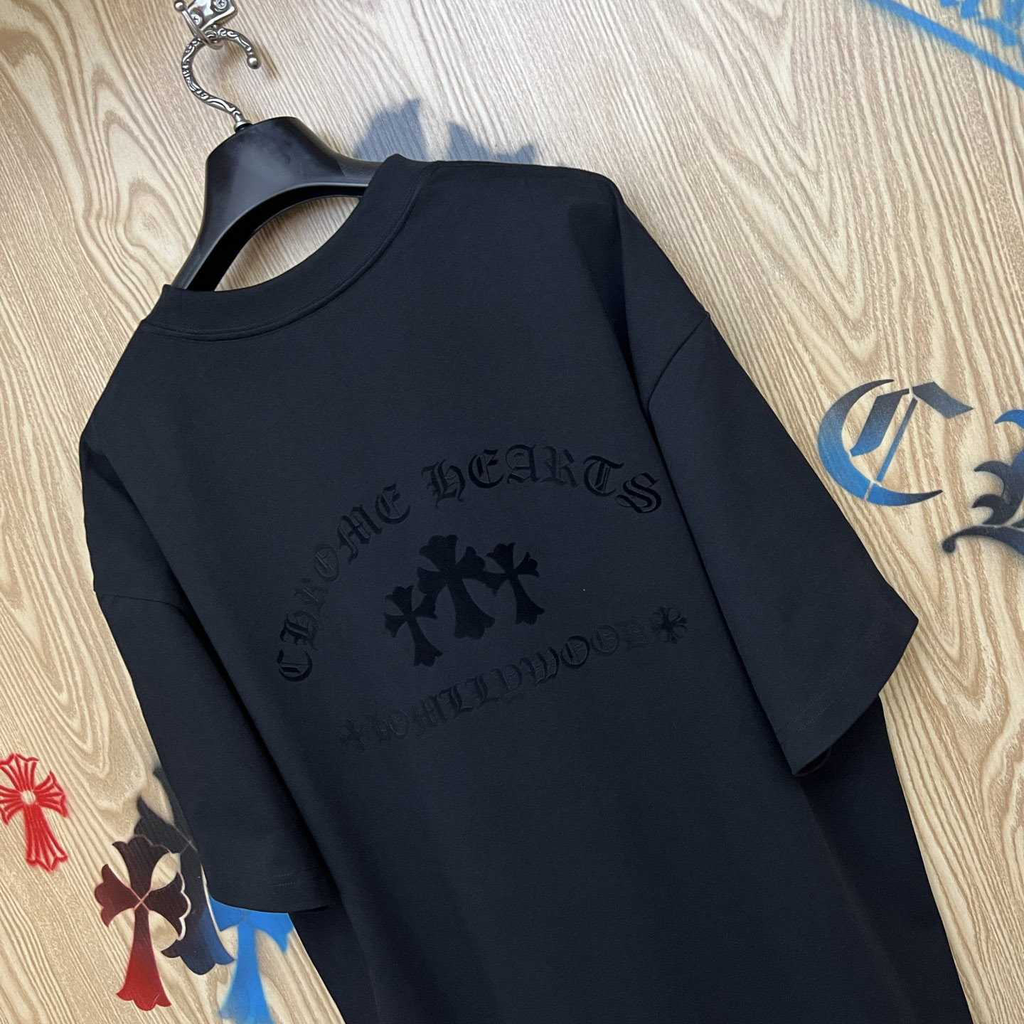 Chrome Hearts Triple Cross T-Shirt 'Black' - DopestKickz