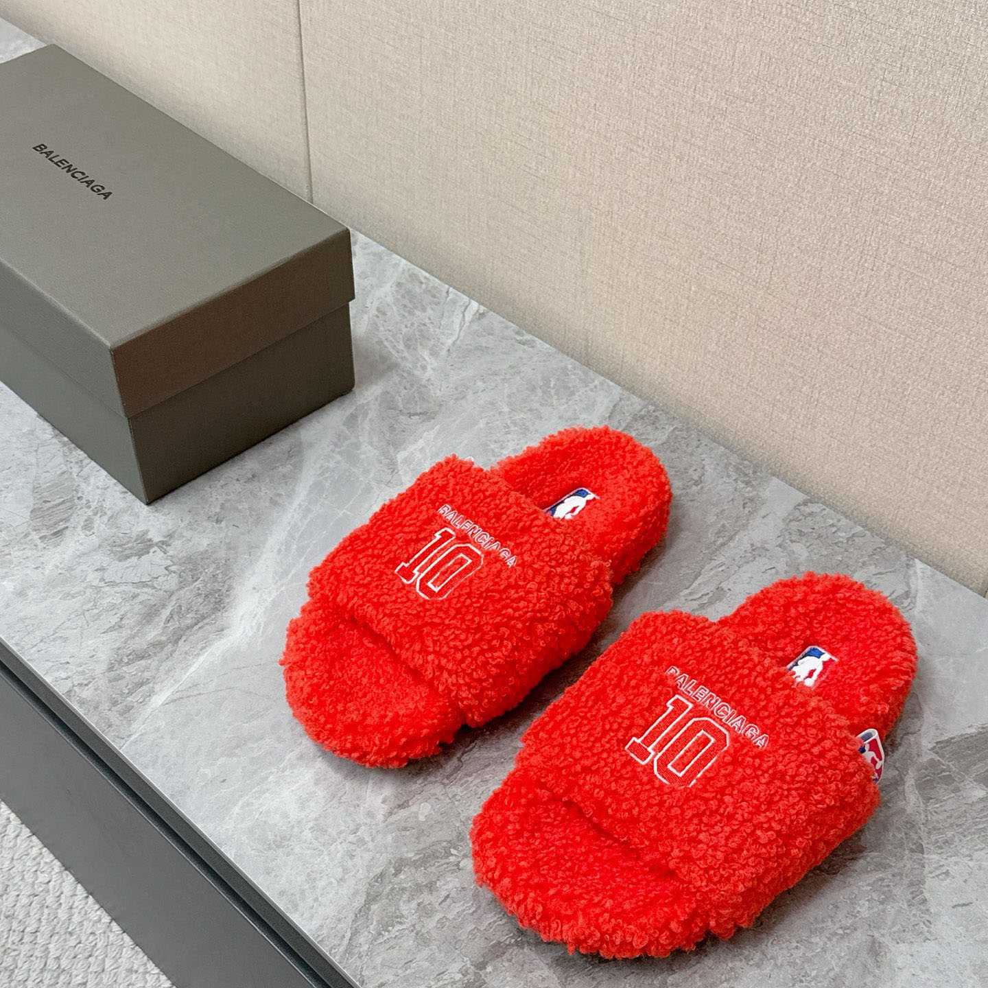 Balenciaga | Nba Collaboration Furry Open Mule - DopestKickz