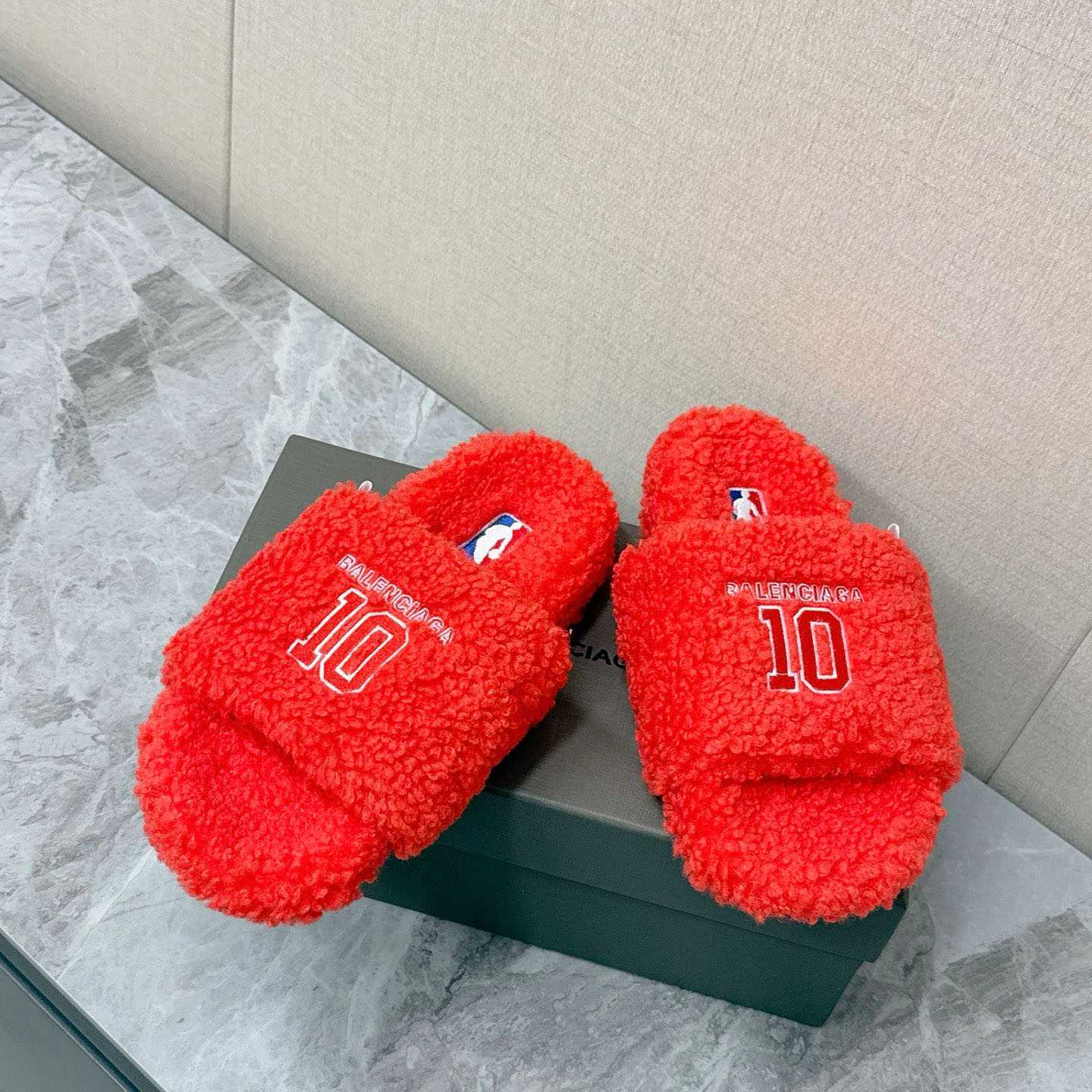 Balenciaga | Nba Collaboration Furry Open Mule - DopestKickz