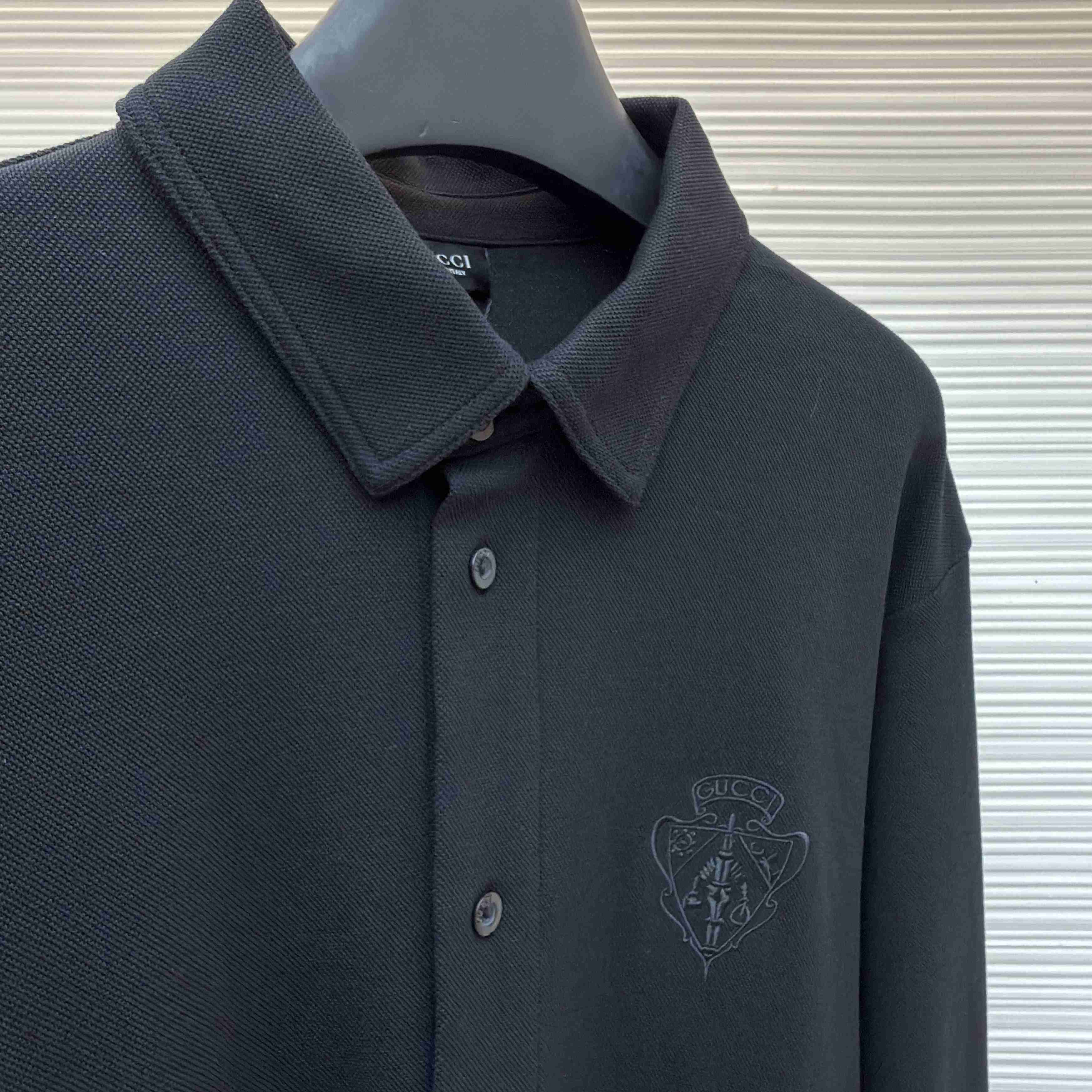 Gucci Cotton Piquet Shirt With Embroidery - DopestKickz