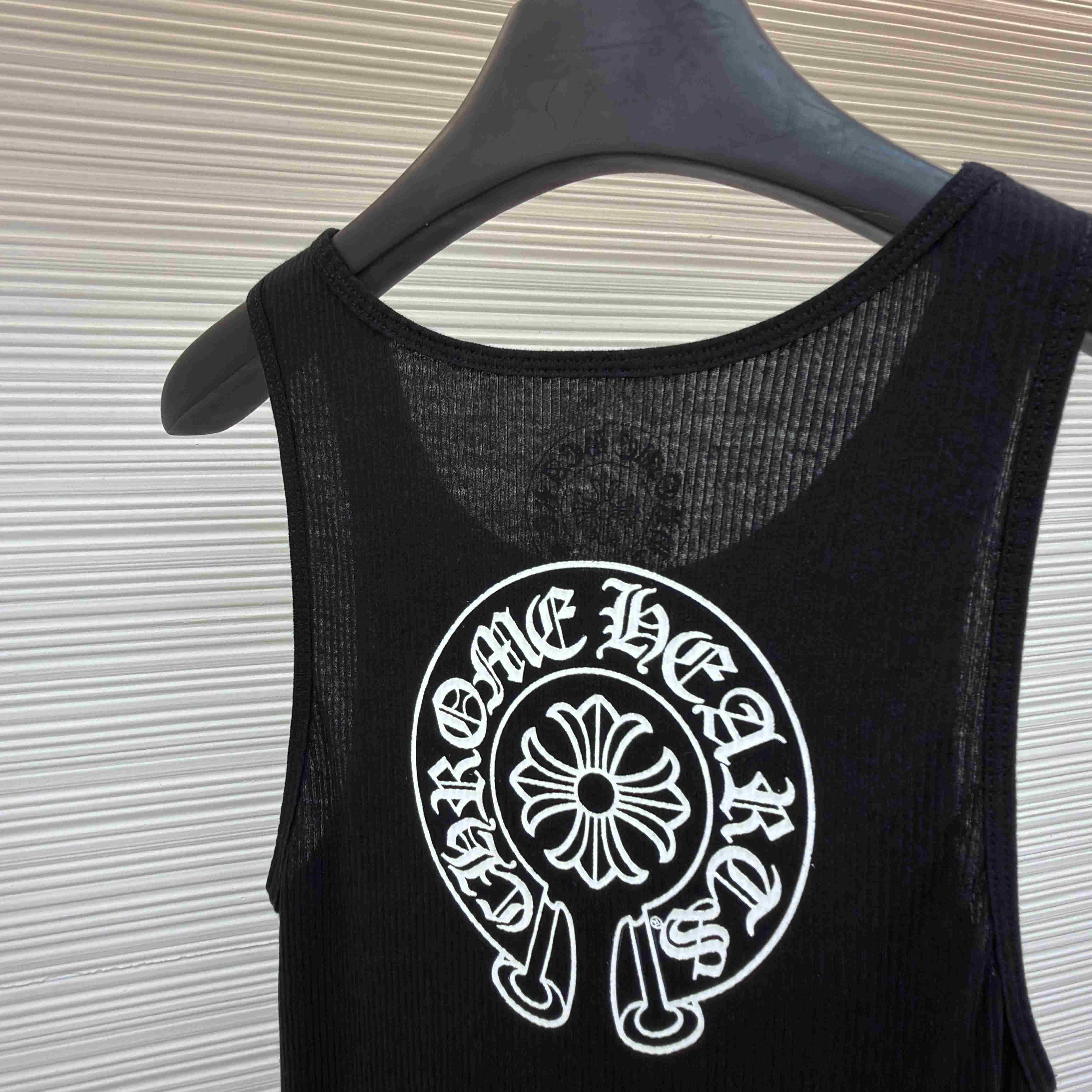 Chrome Hearts Black Horseshoe Logo Tank Top - DopestKickz