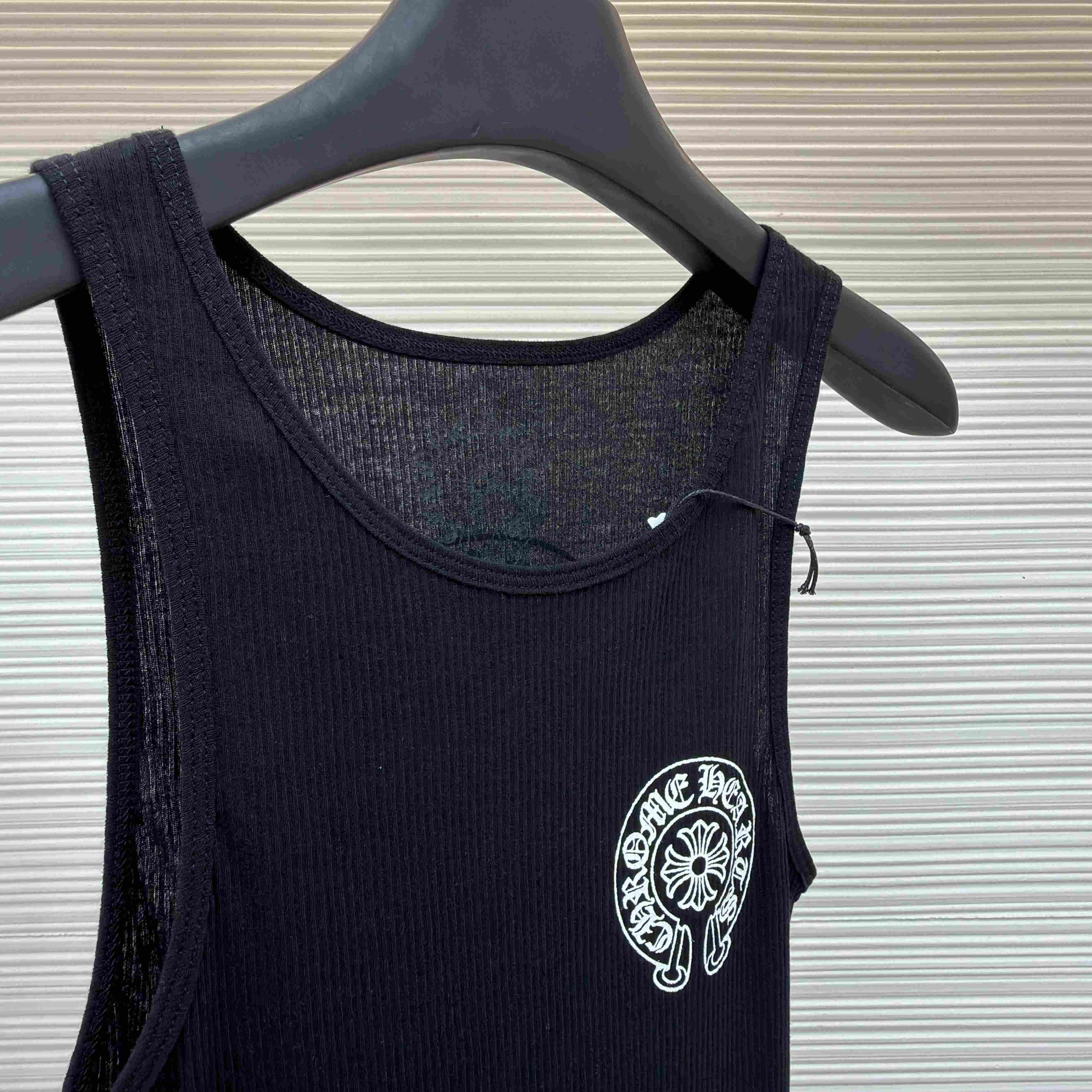 Chrome Hearts Black Horseshoe Logo Tank Top - DopestKickz