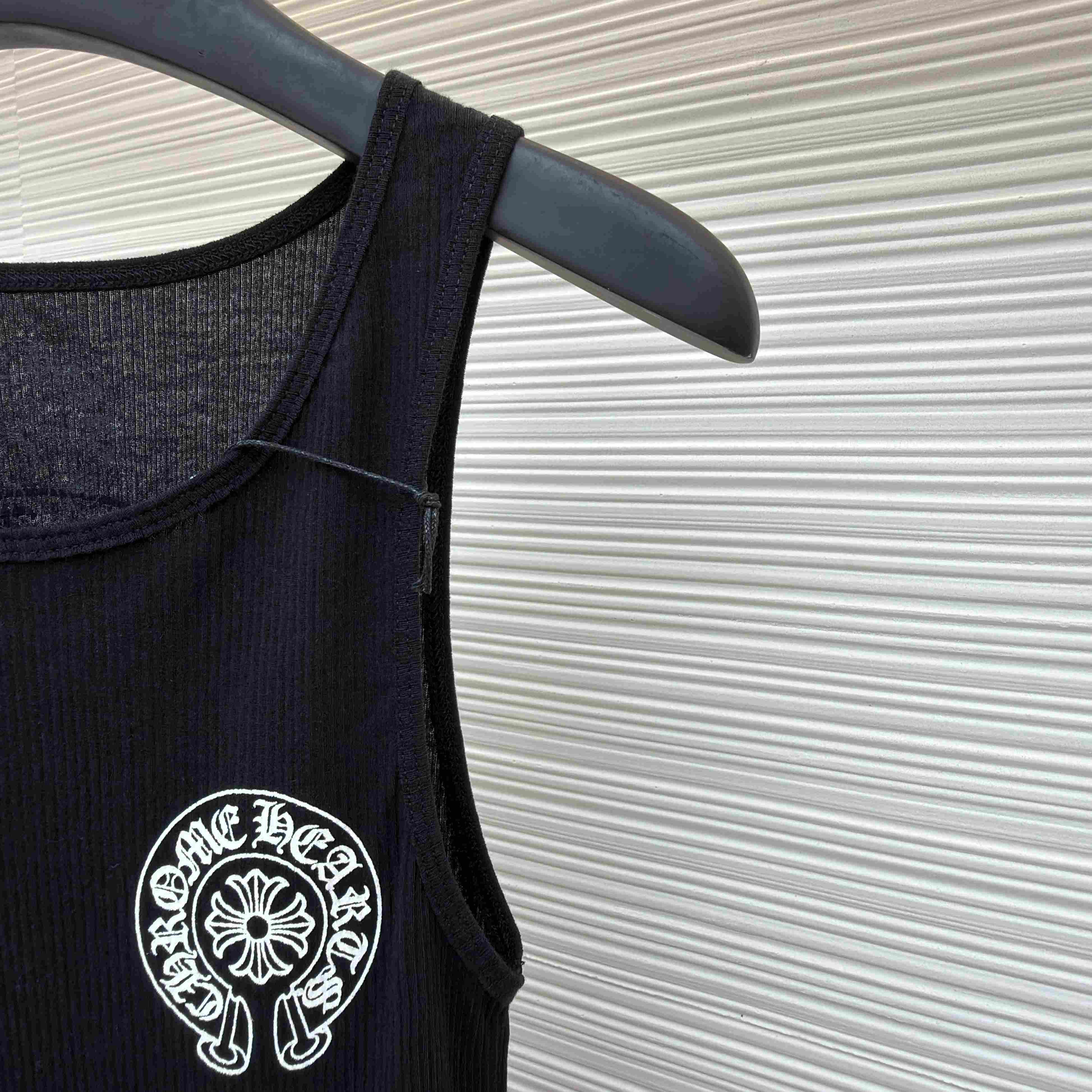 Chrome Hearts Black Horseshoe Logo Tank Top - DopestKickz