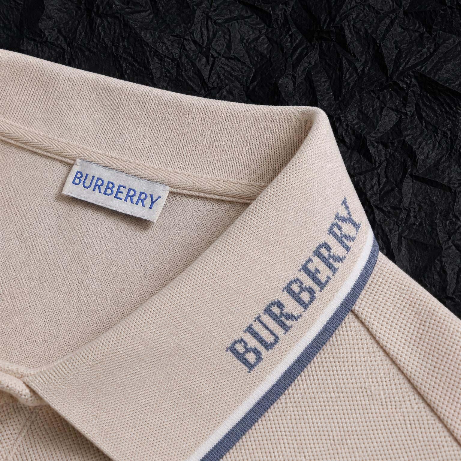 Burberry Logo Collar Cotton Polo Shirt - DopestKickz