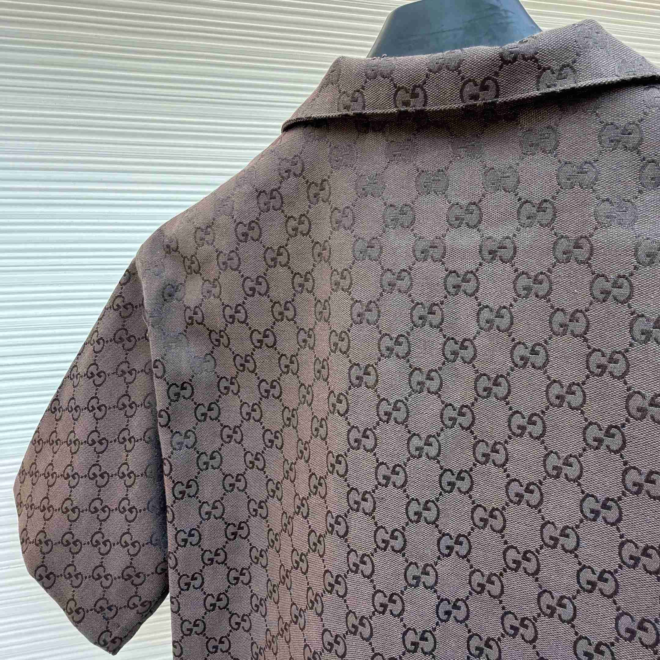Gucci GG Canvas Linen Blend Bowling Shirt - DopestKickz
