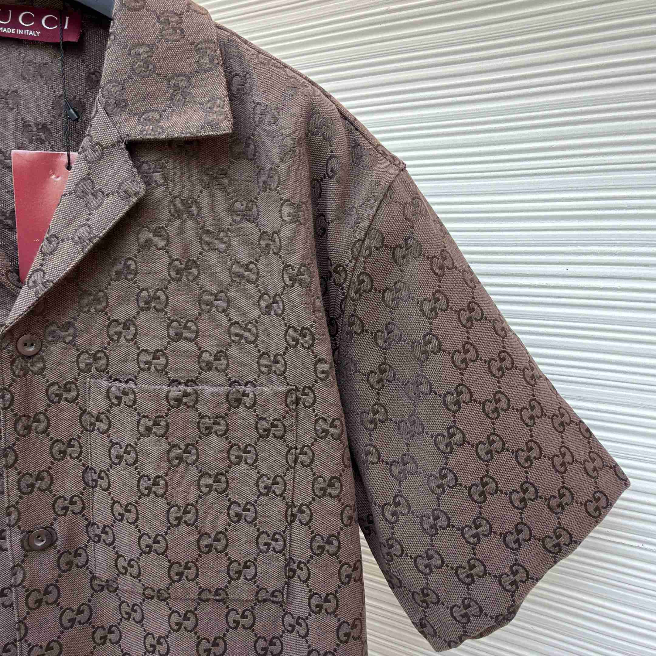 Gucci GG Canvas Linen Blend Bowling Shirt - DopestKickz