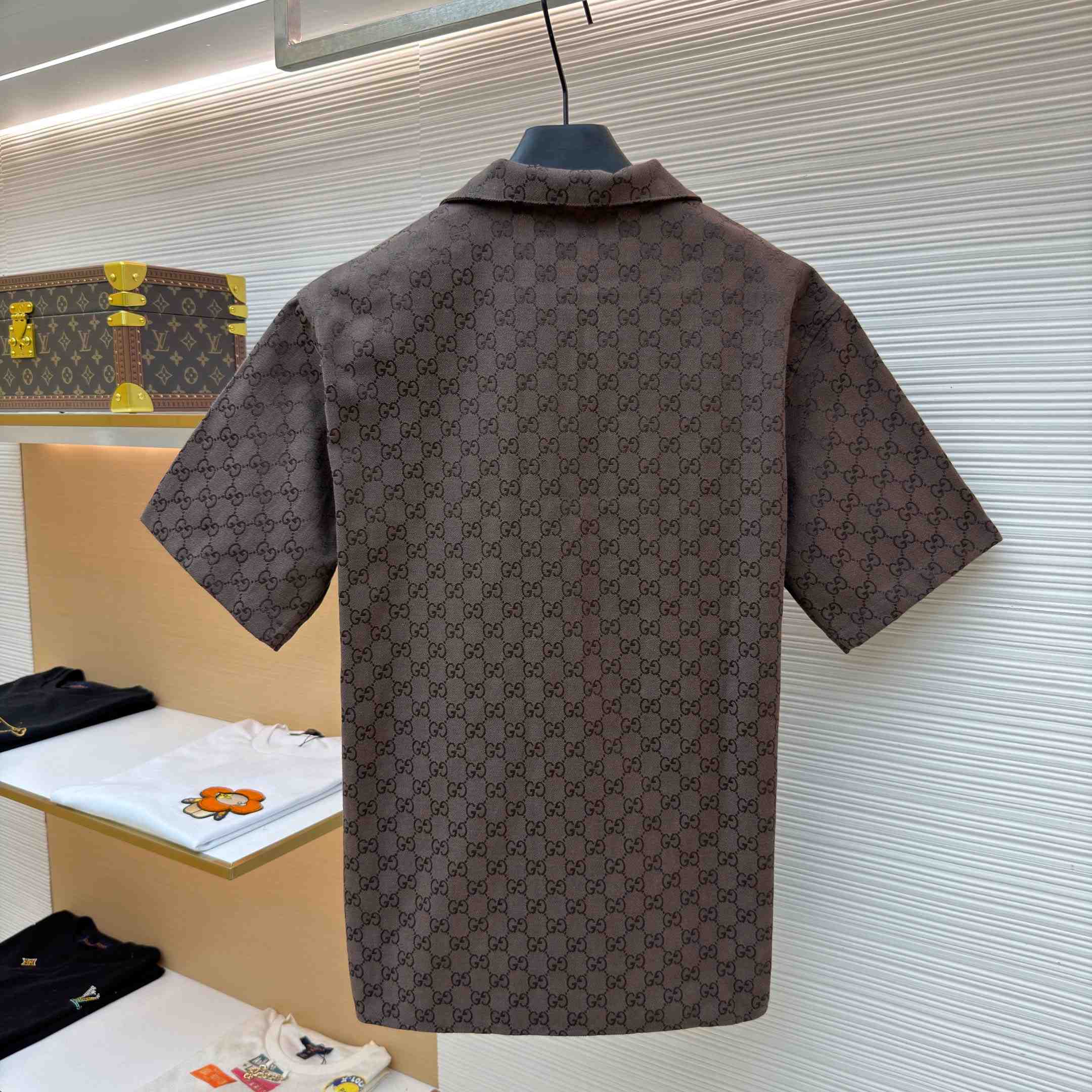Gucci GG Canvas Linen Blend Bowling Shirt - DopestKickz