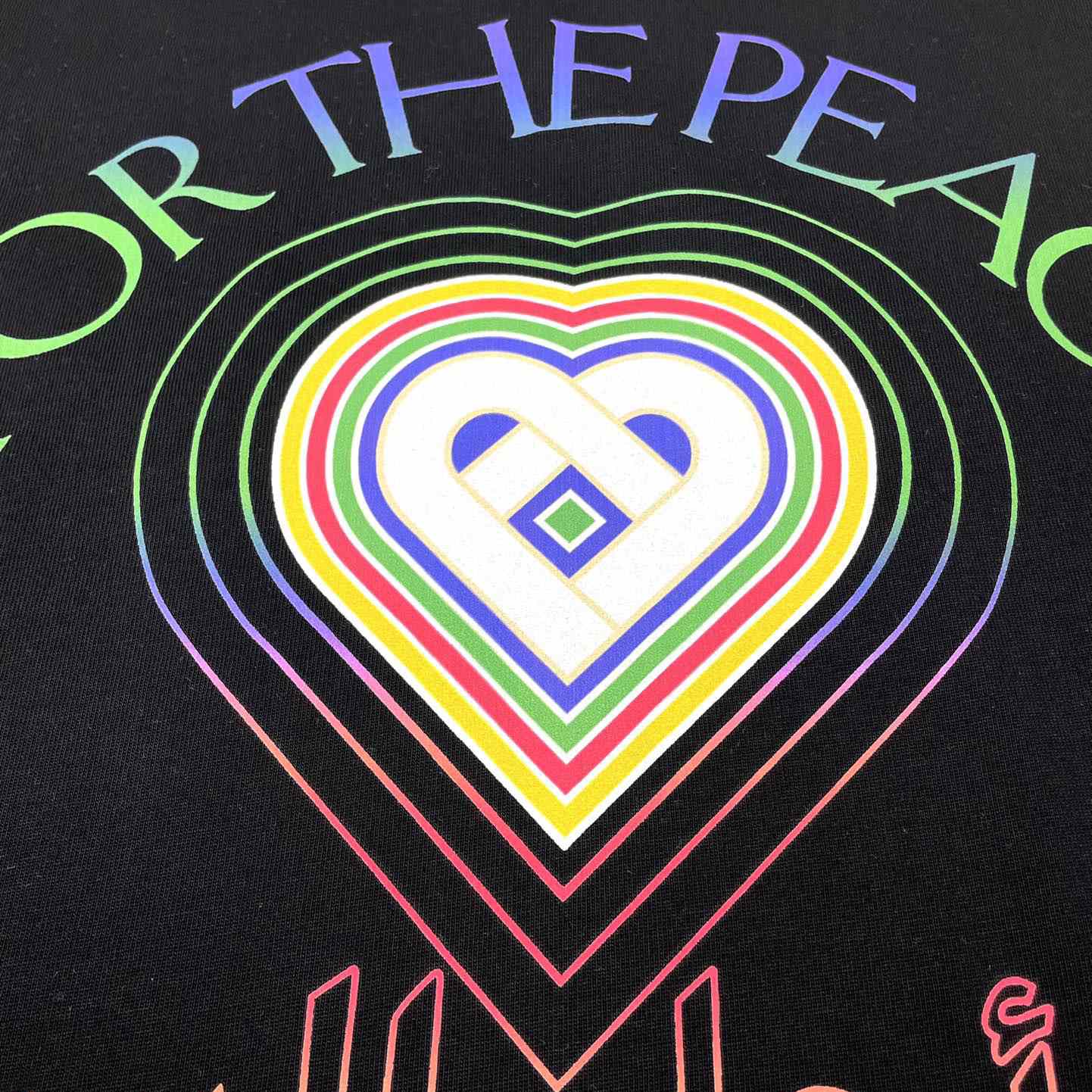 Casablanca For The Peace Gradient Printed T-Shirt 'Black' CA5072 - DopestKickz