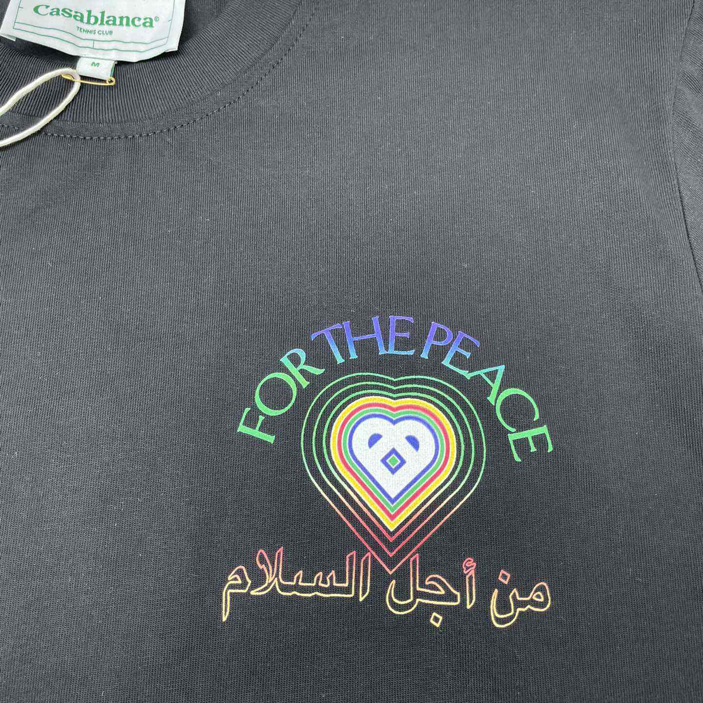 Casablanca For The Peace Gradient Printed T-Shirt 'Black' CA5072 - DopestKickz