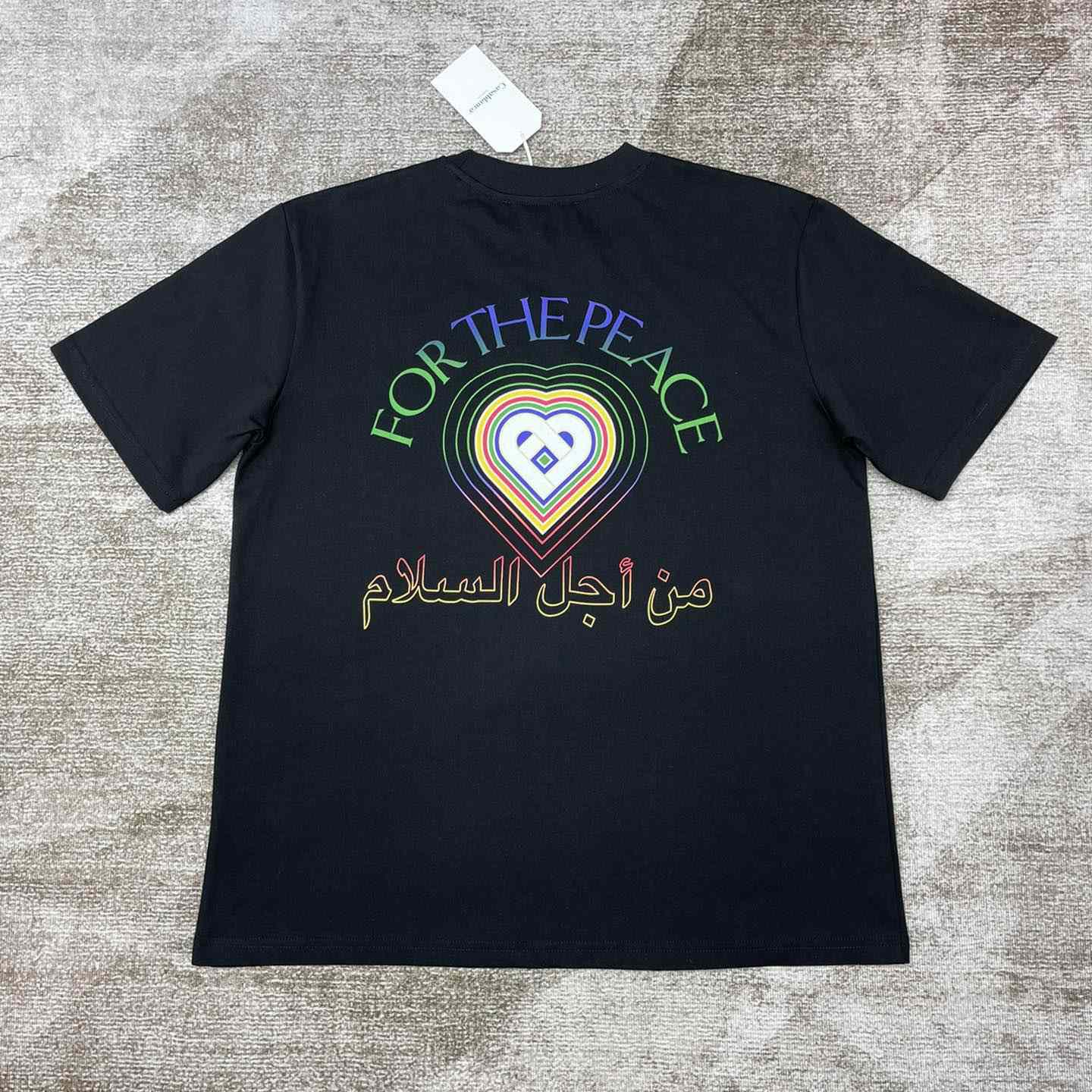 Casablanca For The Peace Gradient Printed T-Shirt 'Black' CA5072 - DopestKickz