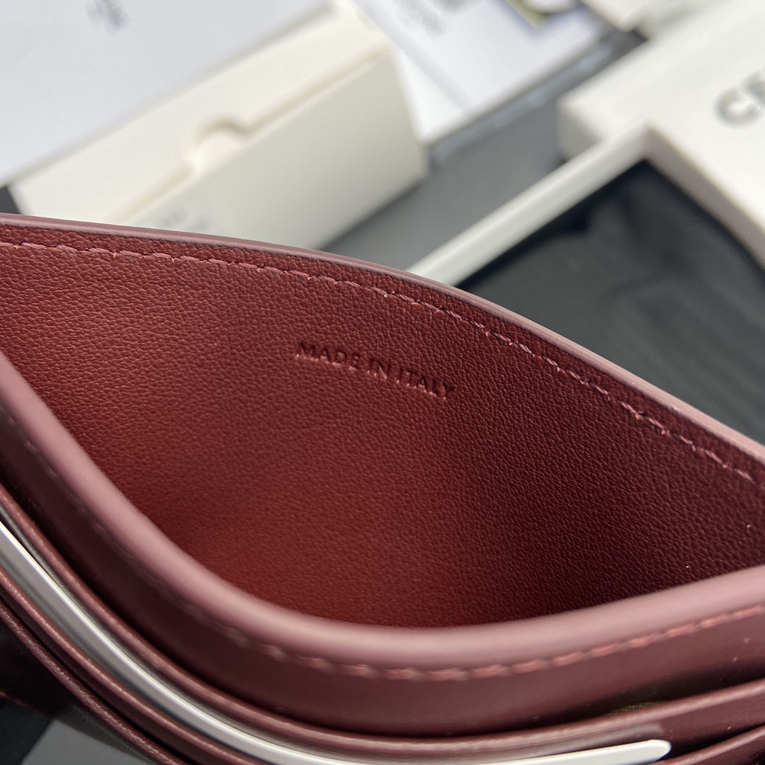 Celine Card Holder Triomphe In Shiny Calfskin  - DopestKickz