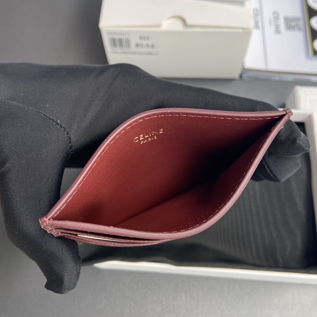 Celine Card Holder Triomphe In Shiny Calfskin  - DopestKickz