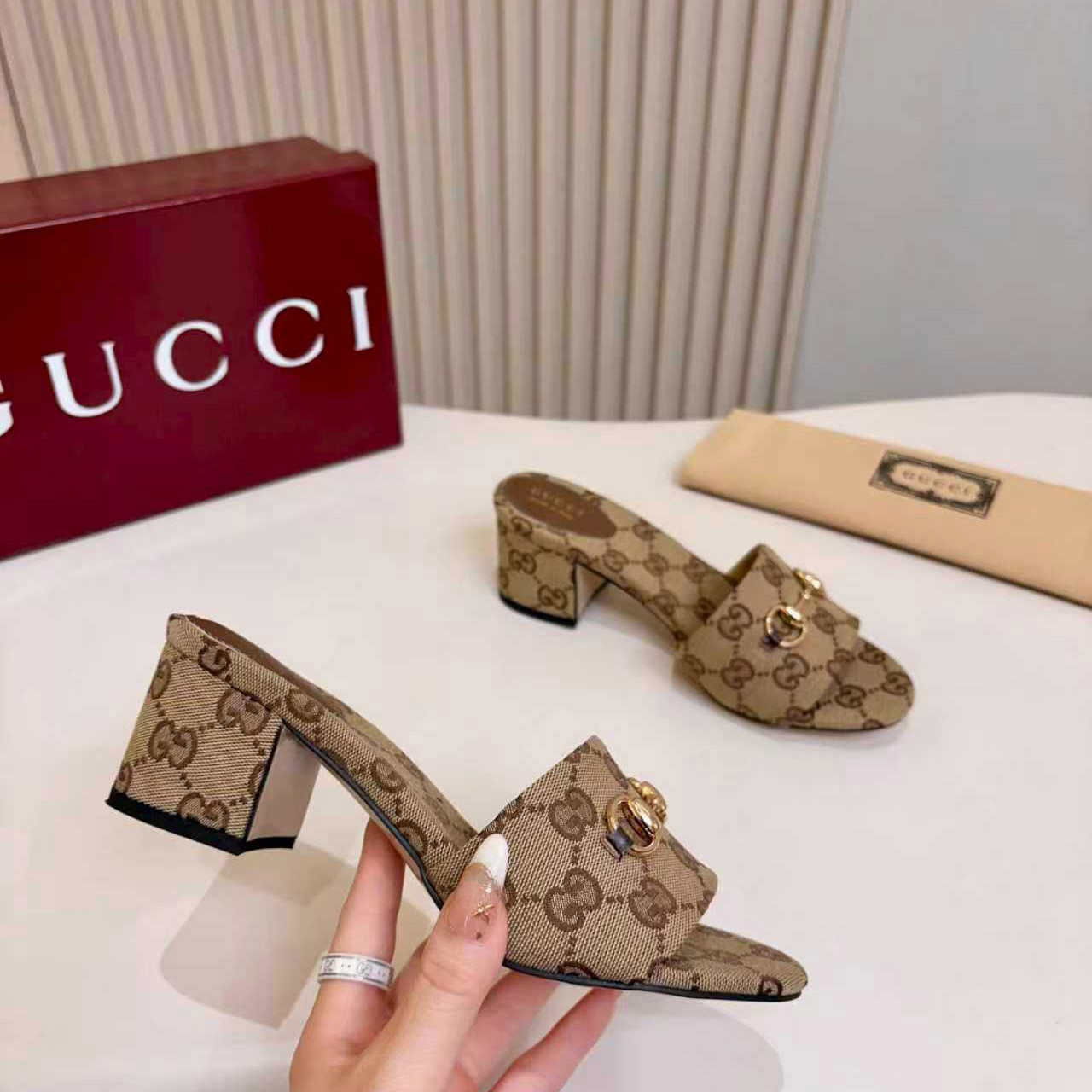 Gucci Slide Sandal With Horsebit - DopestKickz