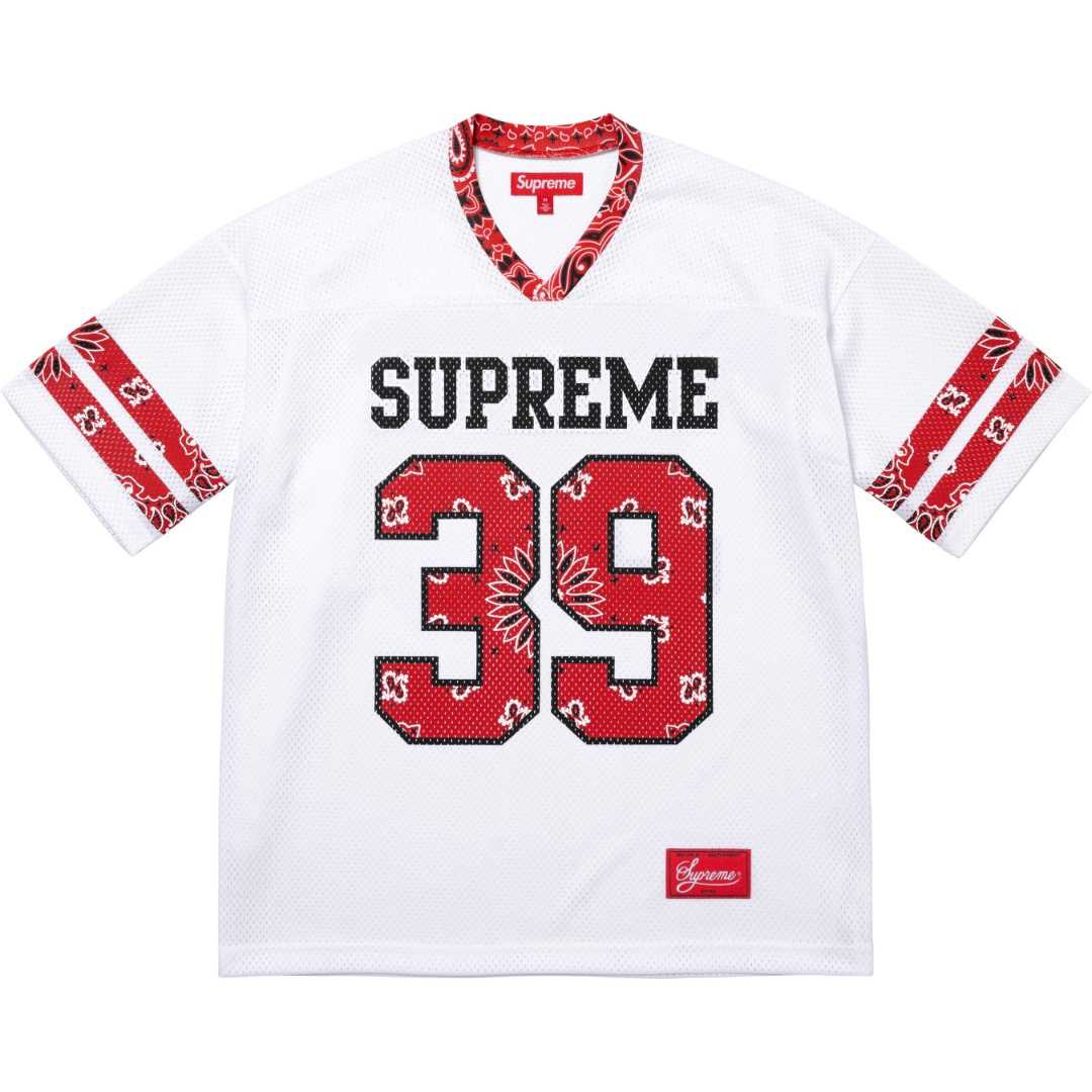 Supreme Bandana Football Jersey 'White' - DopestKickz