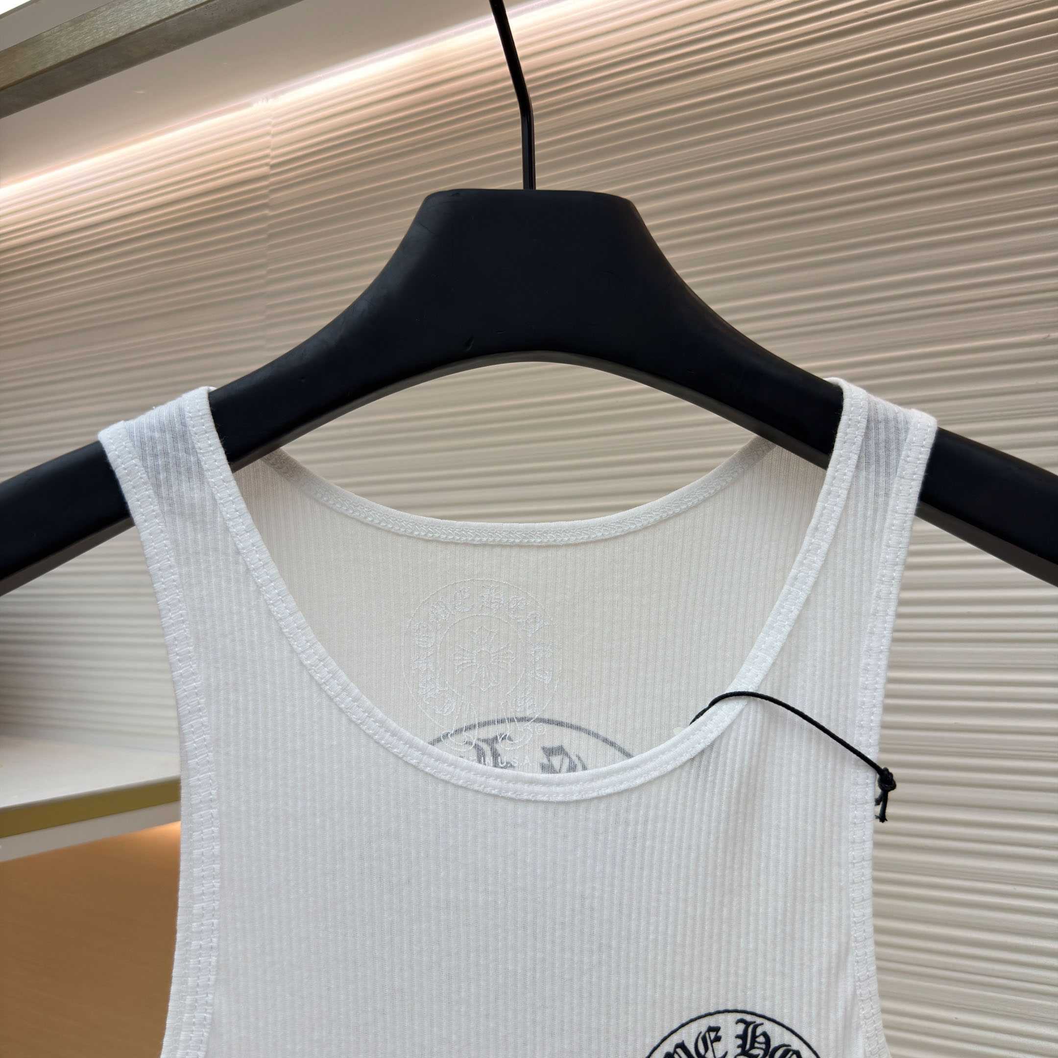 Chrome Hearts Horseshoe Logo White Tank Top - DopestKickz