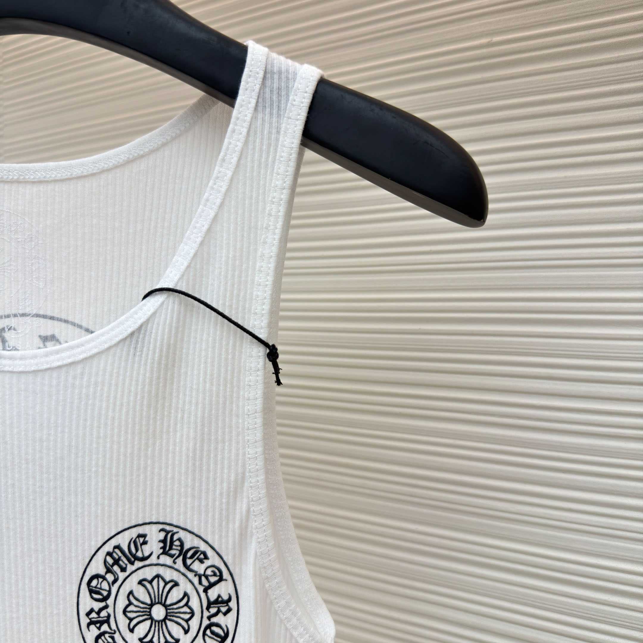 Chrome Hearts Horseshoe Logo White Tank Top - DopestKickz